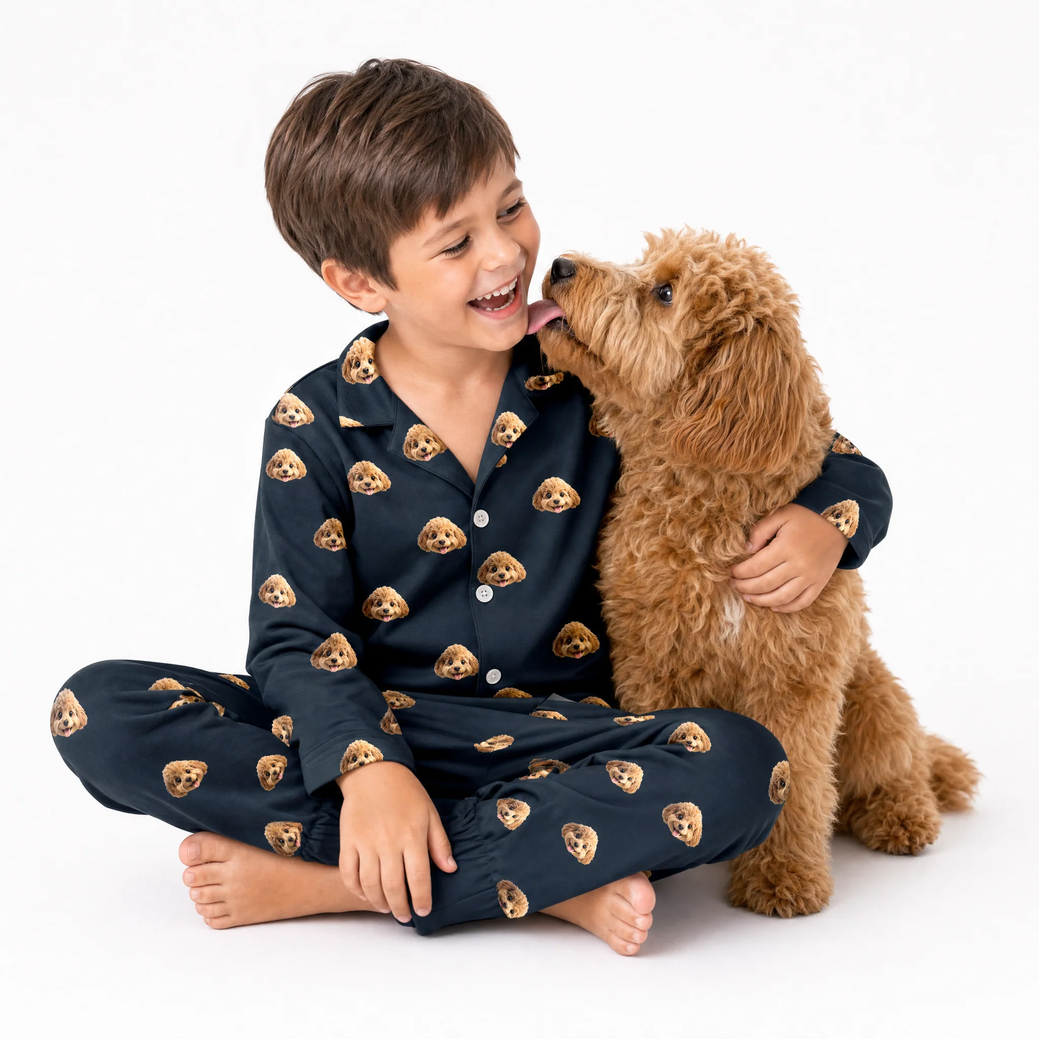 Kids Custom Cartoon Pet Face Pajamas - Image 12