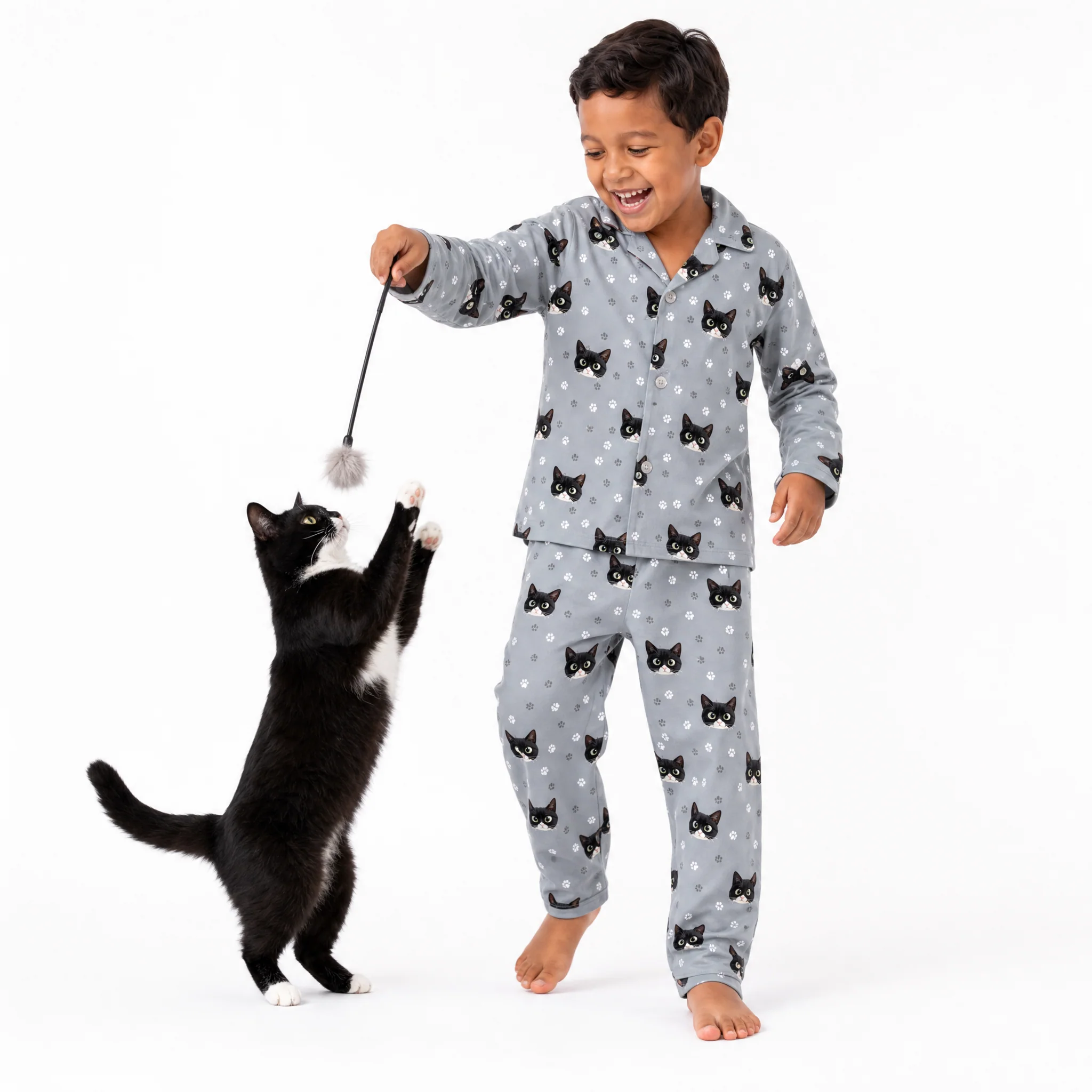 Kids Custom Cartoon Pet Face Pajamas - Image 15