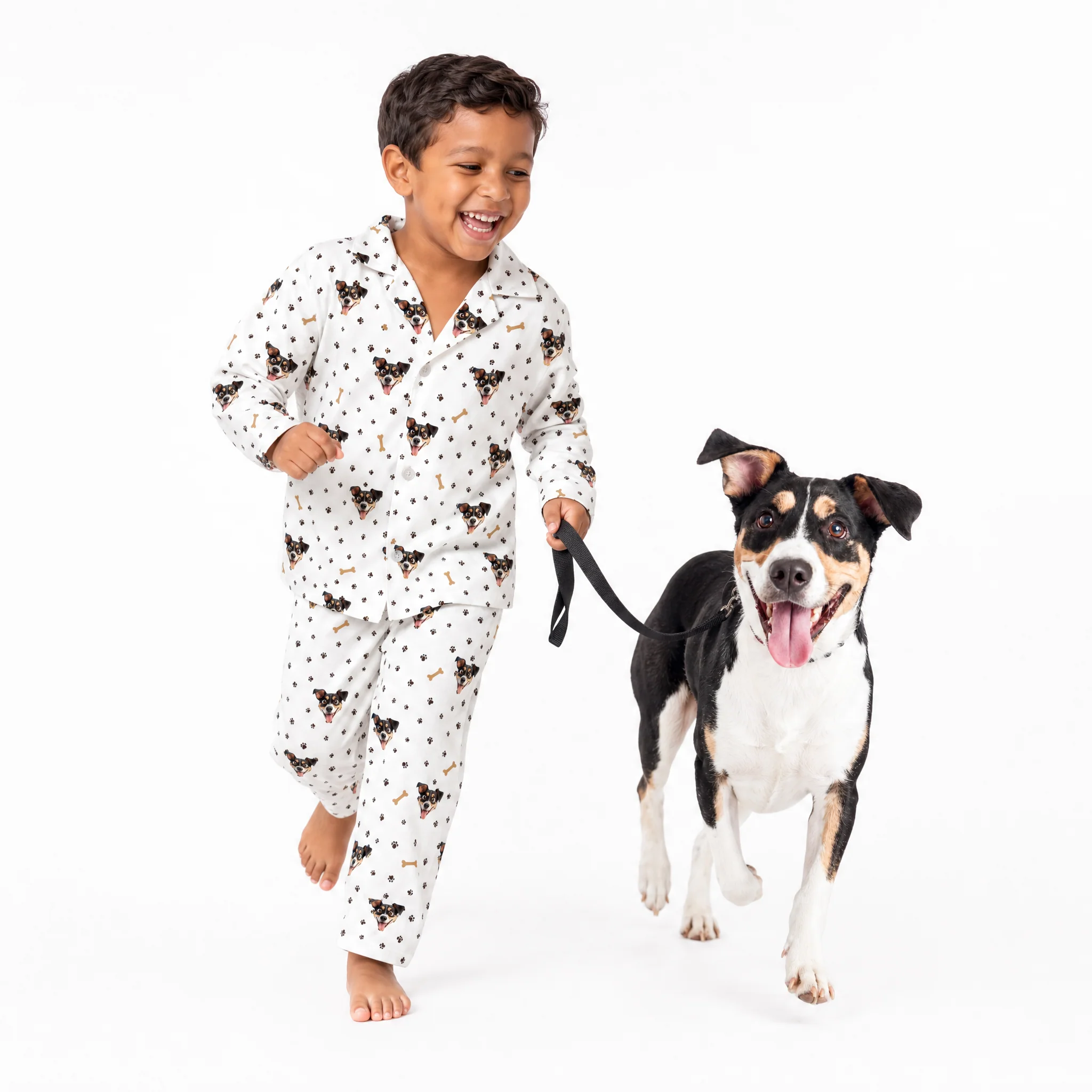 Kids Custom Cartoon Pet Face Pajamas - Image 16
