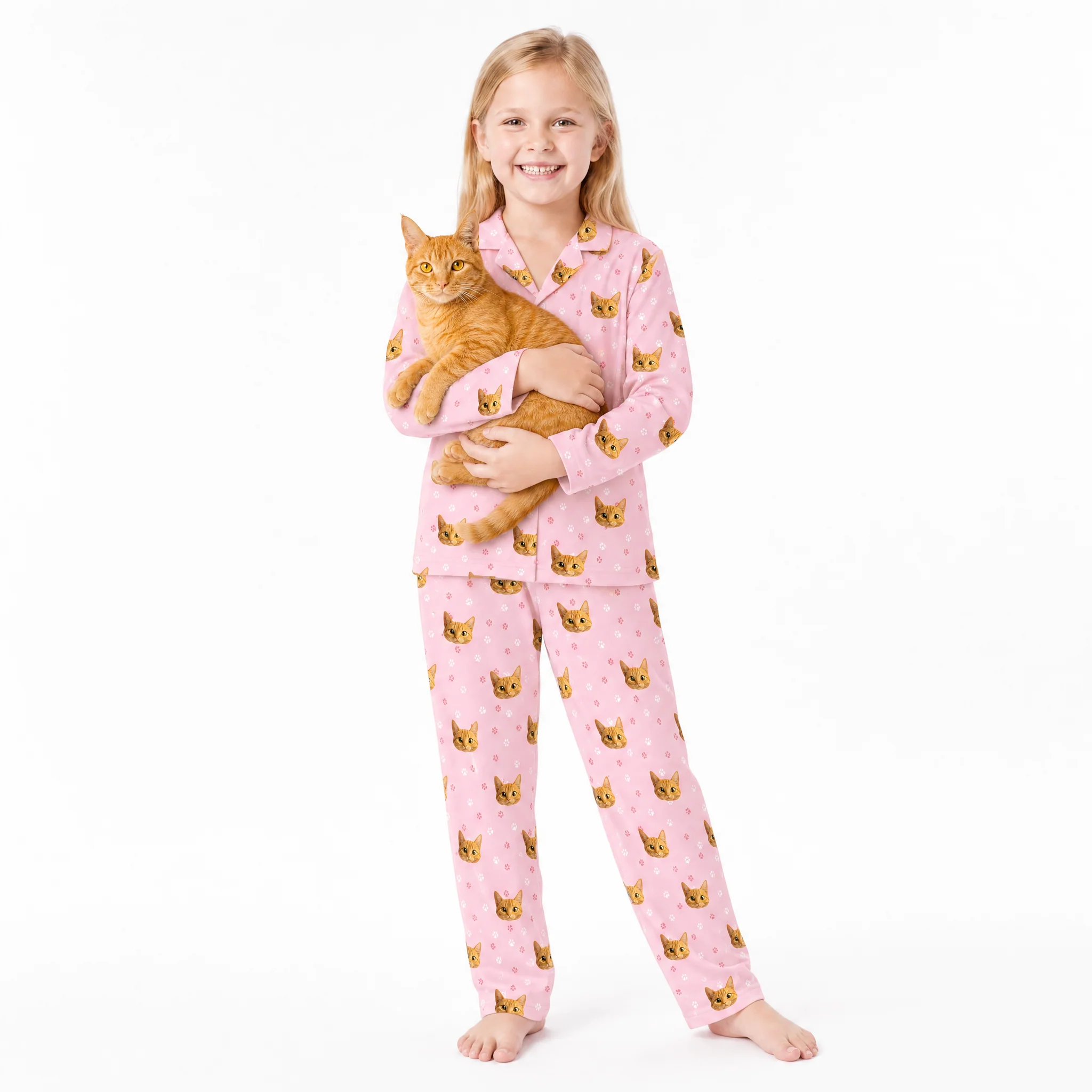 Kids Custom Cartoon Pet Face Pajamas - Image 5
