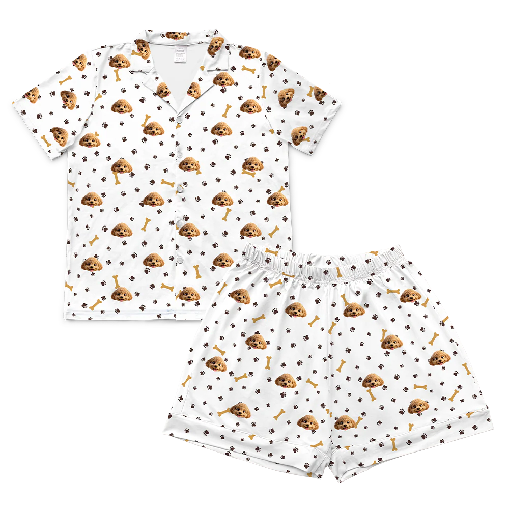 Kids Custom Cartoon Pet Face Pajamas - Paws and Bones - Image 5
