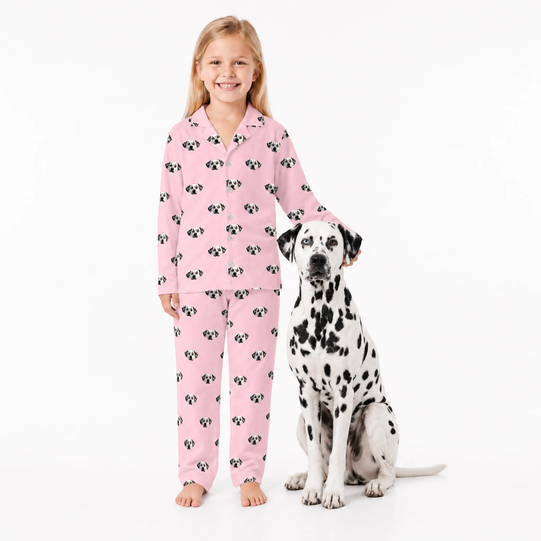Kids Custom Cartoon Pet Face Pajamas - Image 7