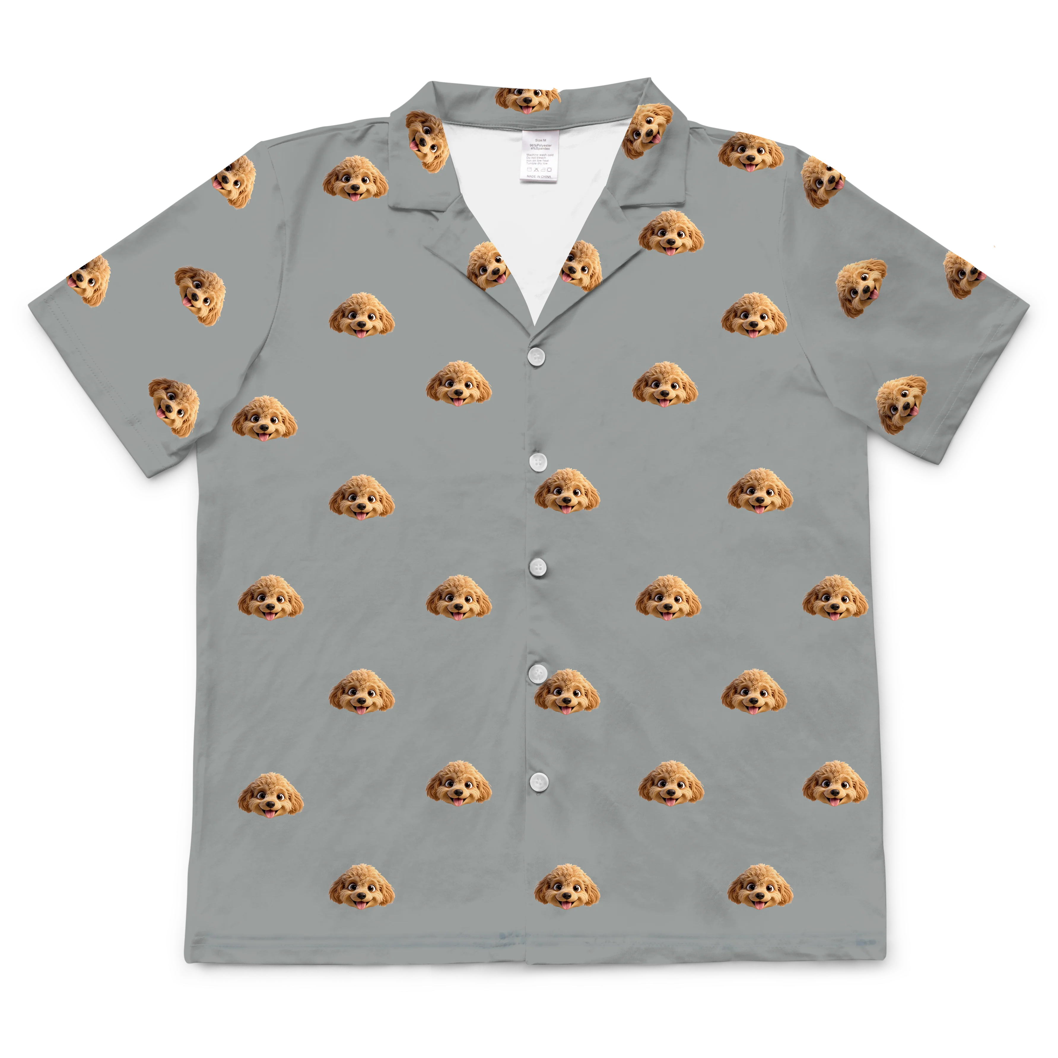Kids Custom Cartoon Pet Face Pajamas - Slate Gray - Image 7