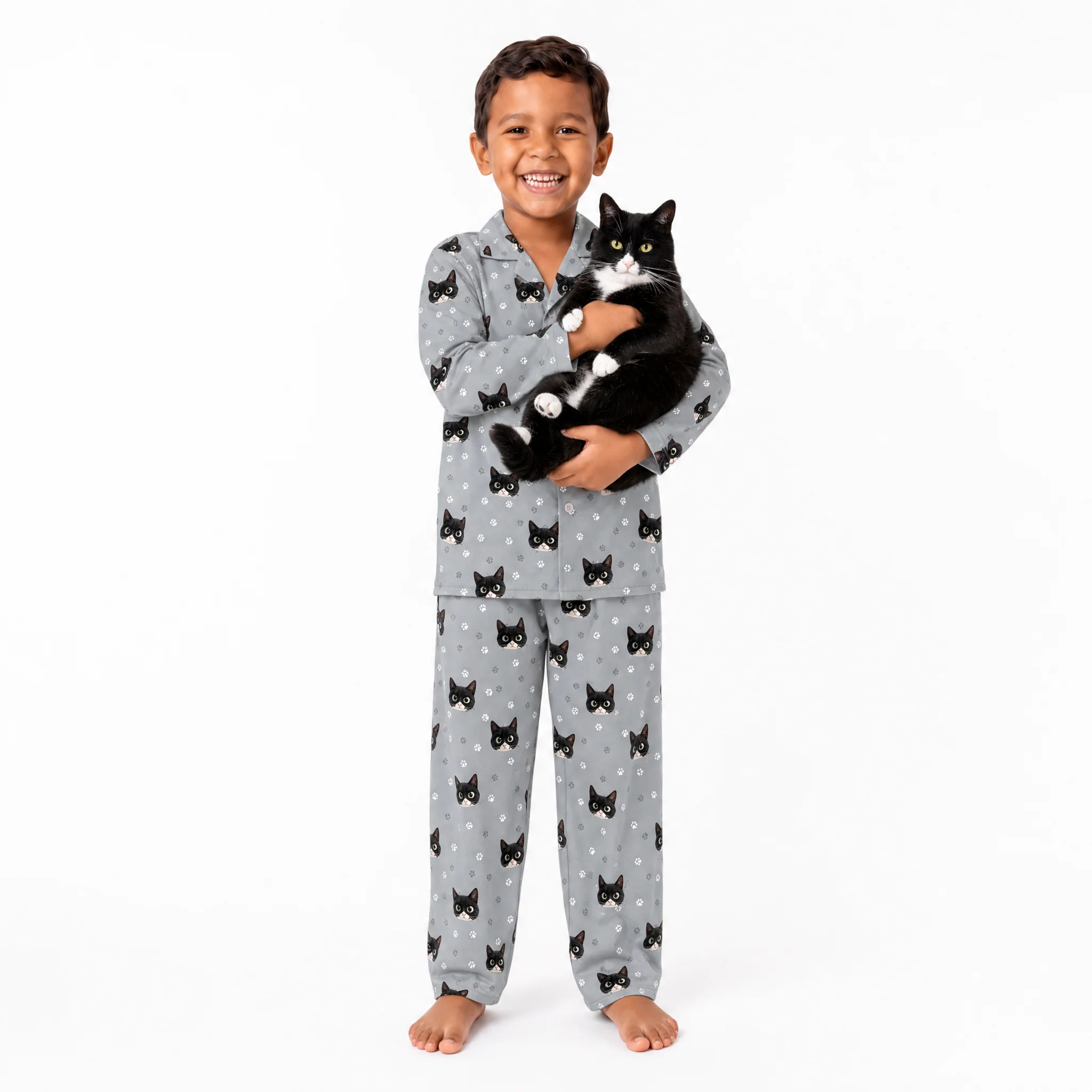 Kids Custom Cartoon Pet Face Pajamas - Image 10