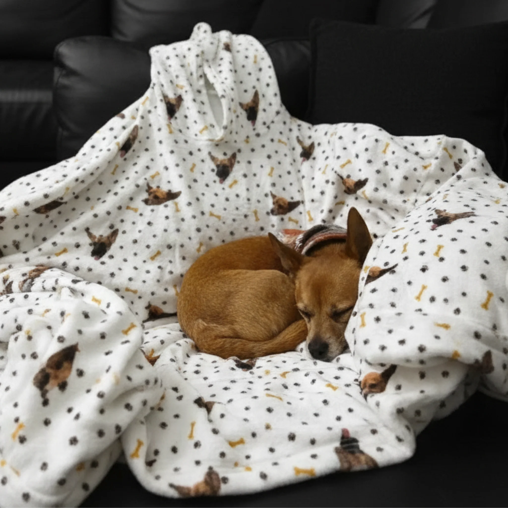Kids Custom Pet Face Fleece Blanket Hoodie - Image 18