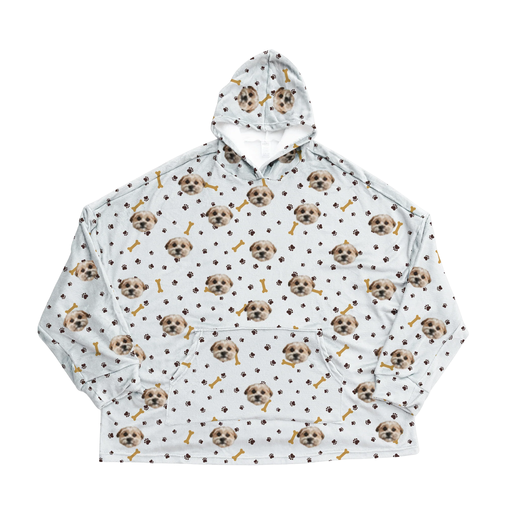 Kids Custom Pet Face Fleece Blanket Hoodie - Image 23