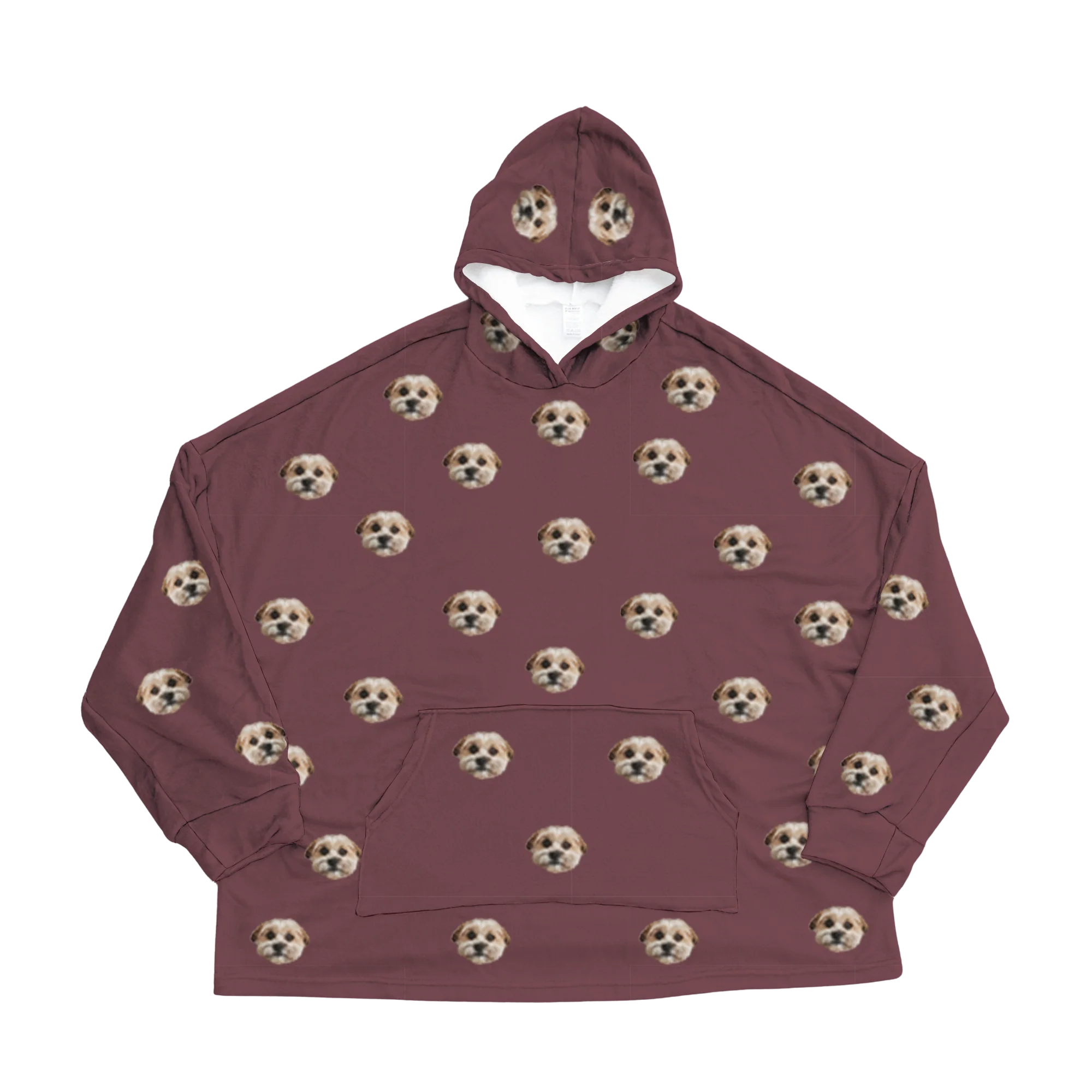 Kids Custom Pet Face Fleece Blanket Hoodie - Image 28