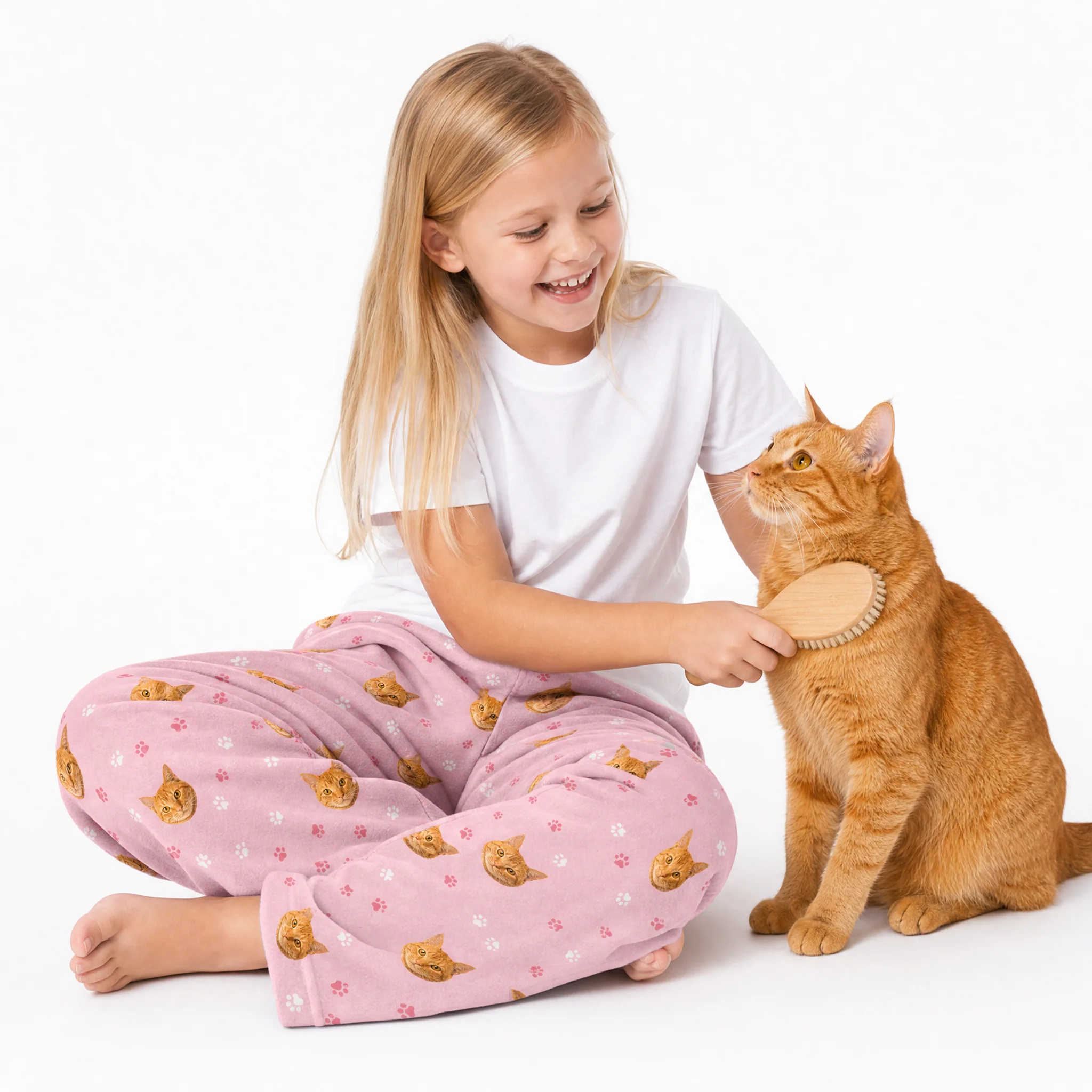 Kids Custom Pet Face Fleece Pajama Pants - Image 14