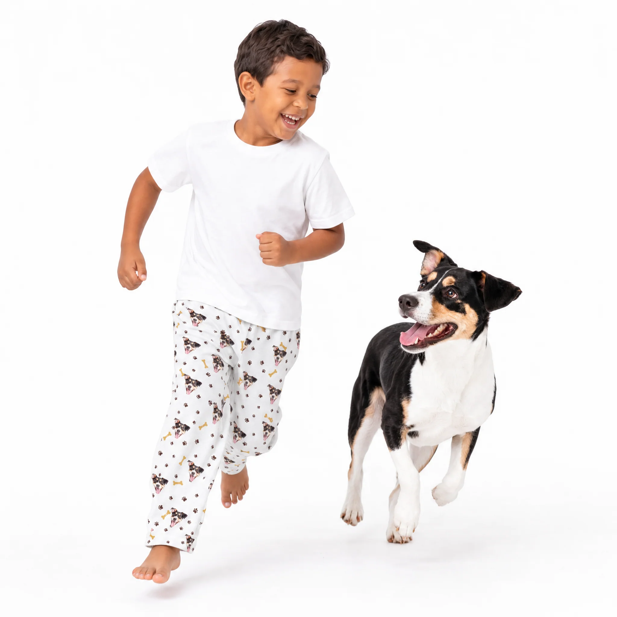 Kids Custom Pet Face Fleece Pajama Pants - Image 16