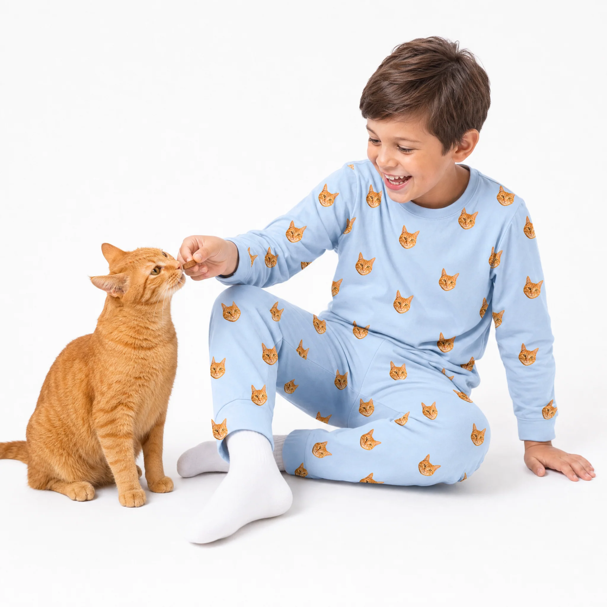 Kids Custom Pet Face Jogger Pajamas - Image 10