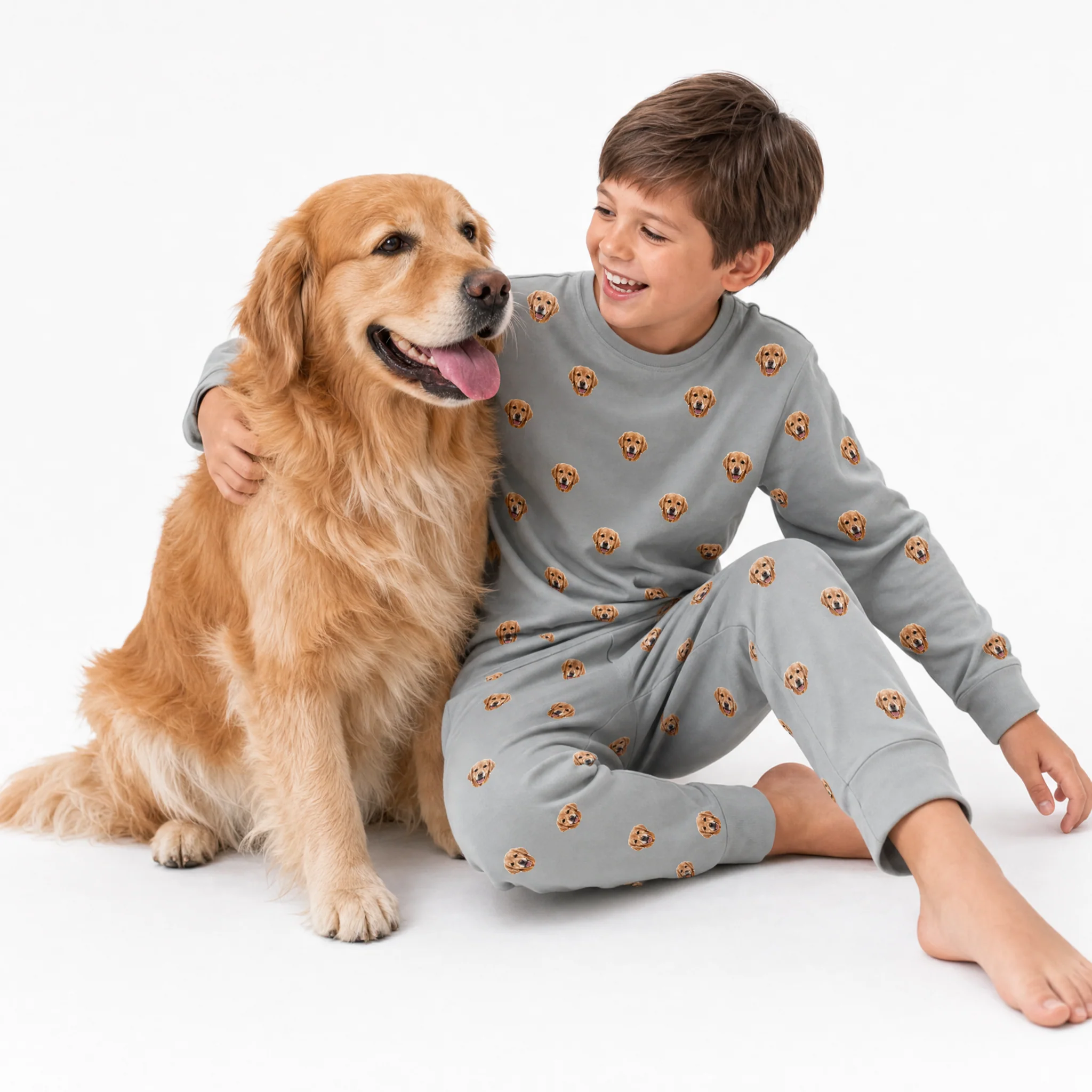 Kids Custom Pet Face Jogger Pajamas - Image 13