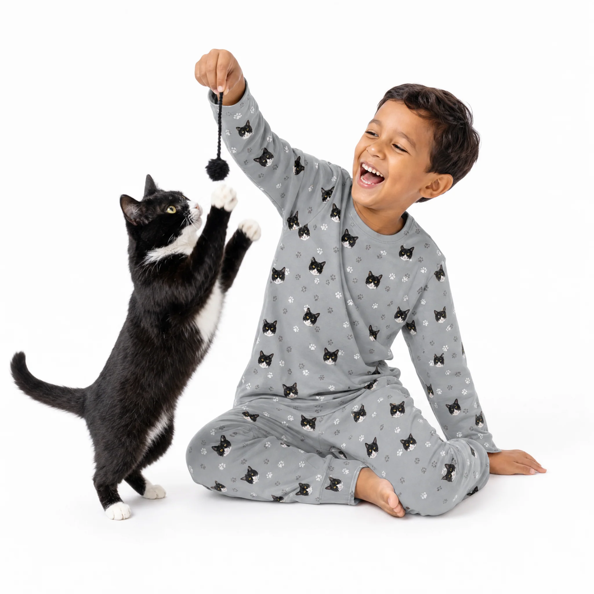 Kids Custom Pet Face Jogger Pajamas - Image 16