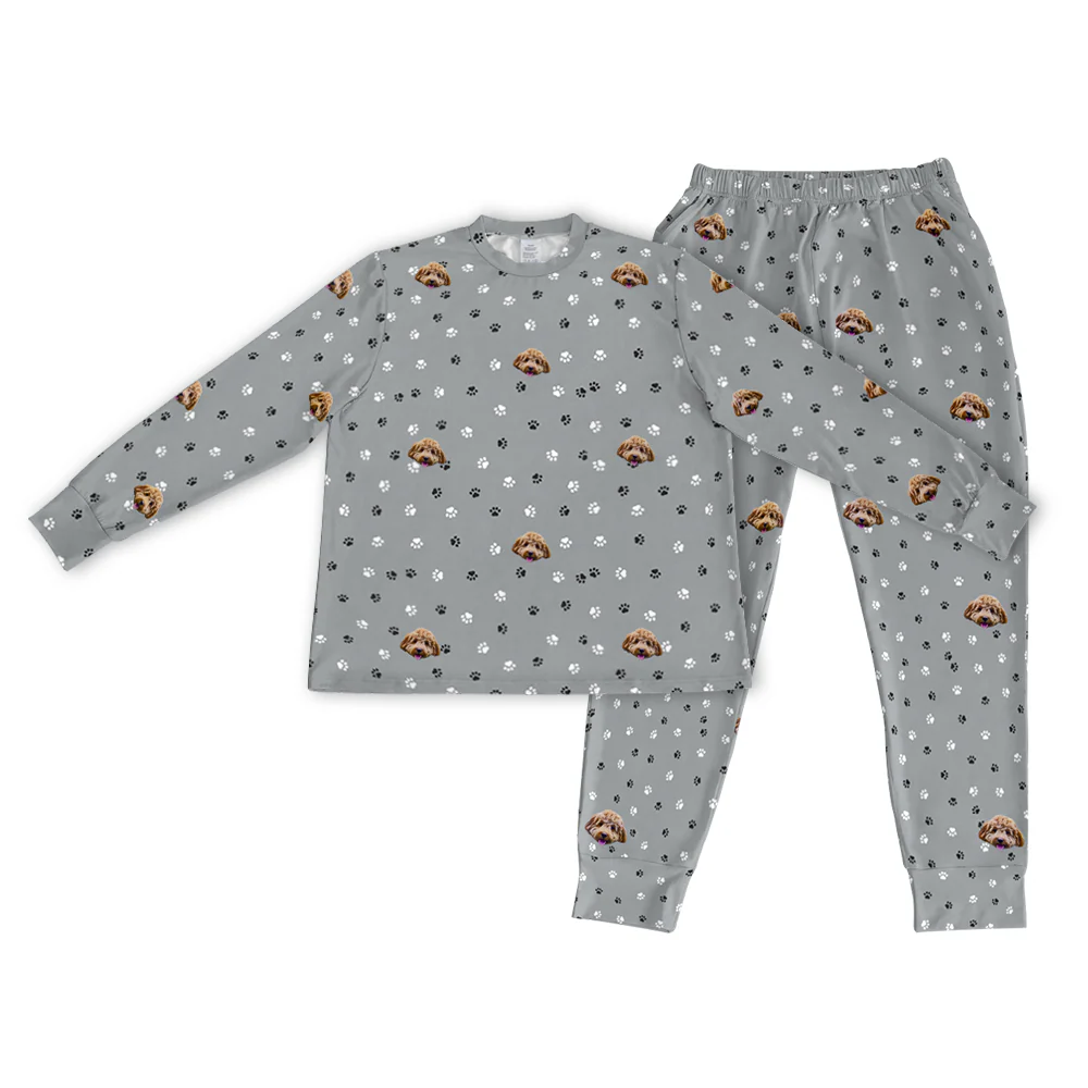 Kids Custom Pet Face Jogger Pajamas - Image 19