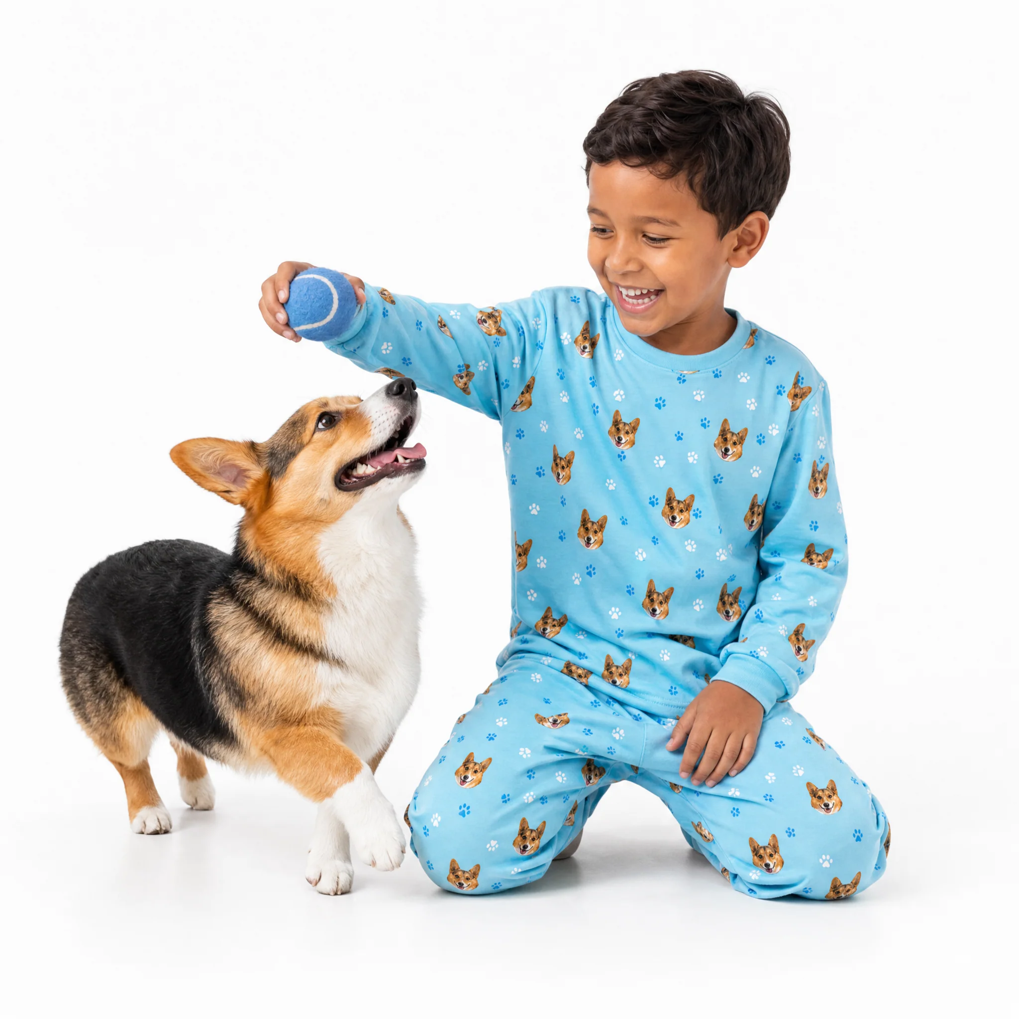 Kids Custom Pet Face Jogger Pajamas - Image 6