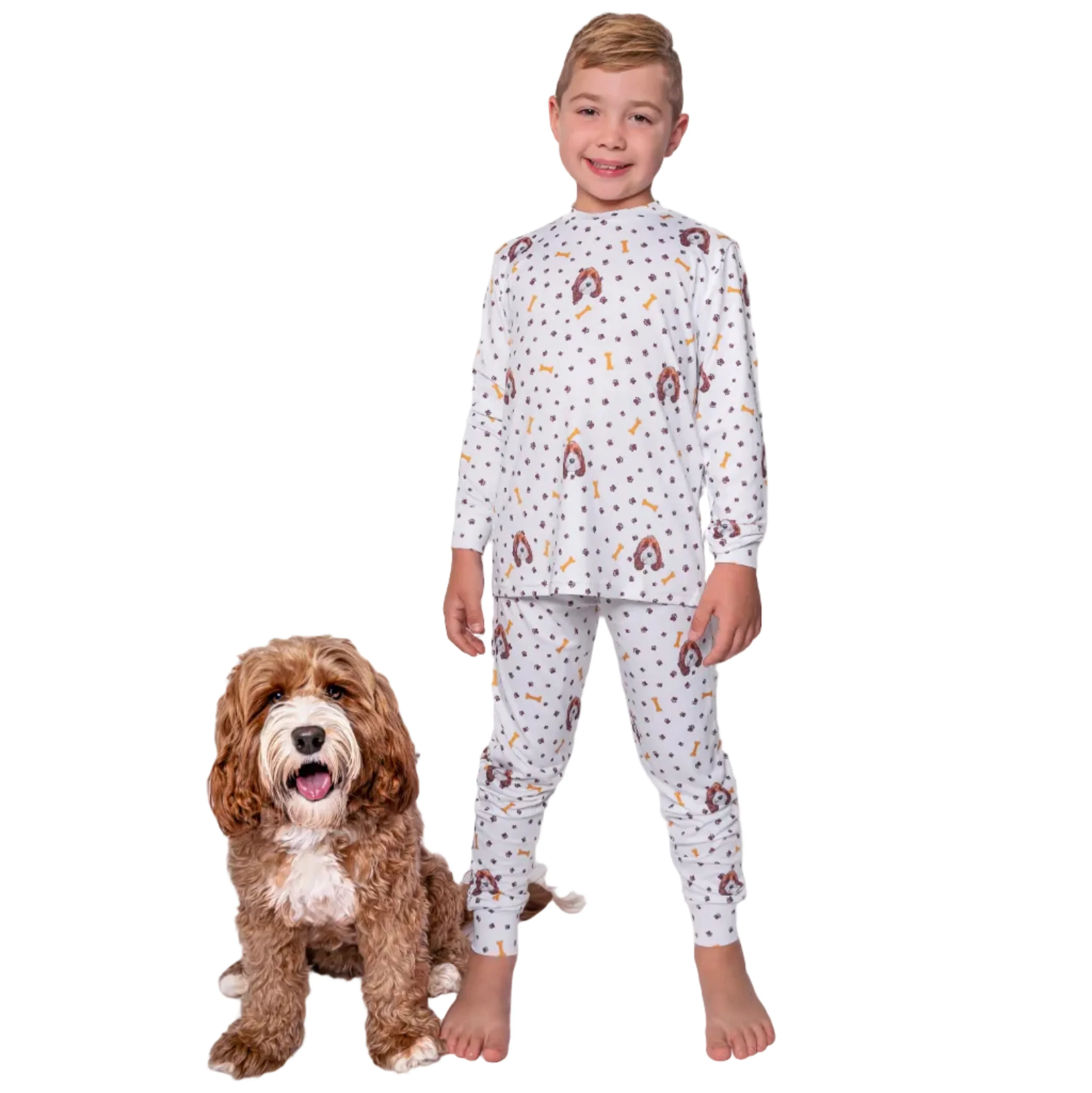 Kids Custom Pet Face Jogger Pajamas - Paws and Bones - Image 7