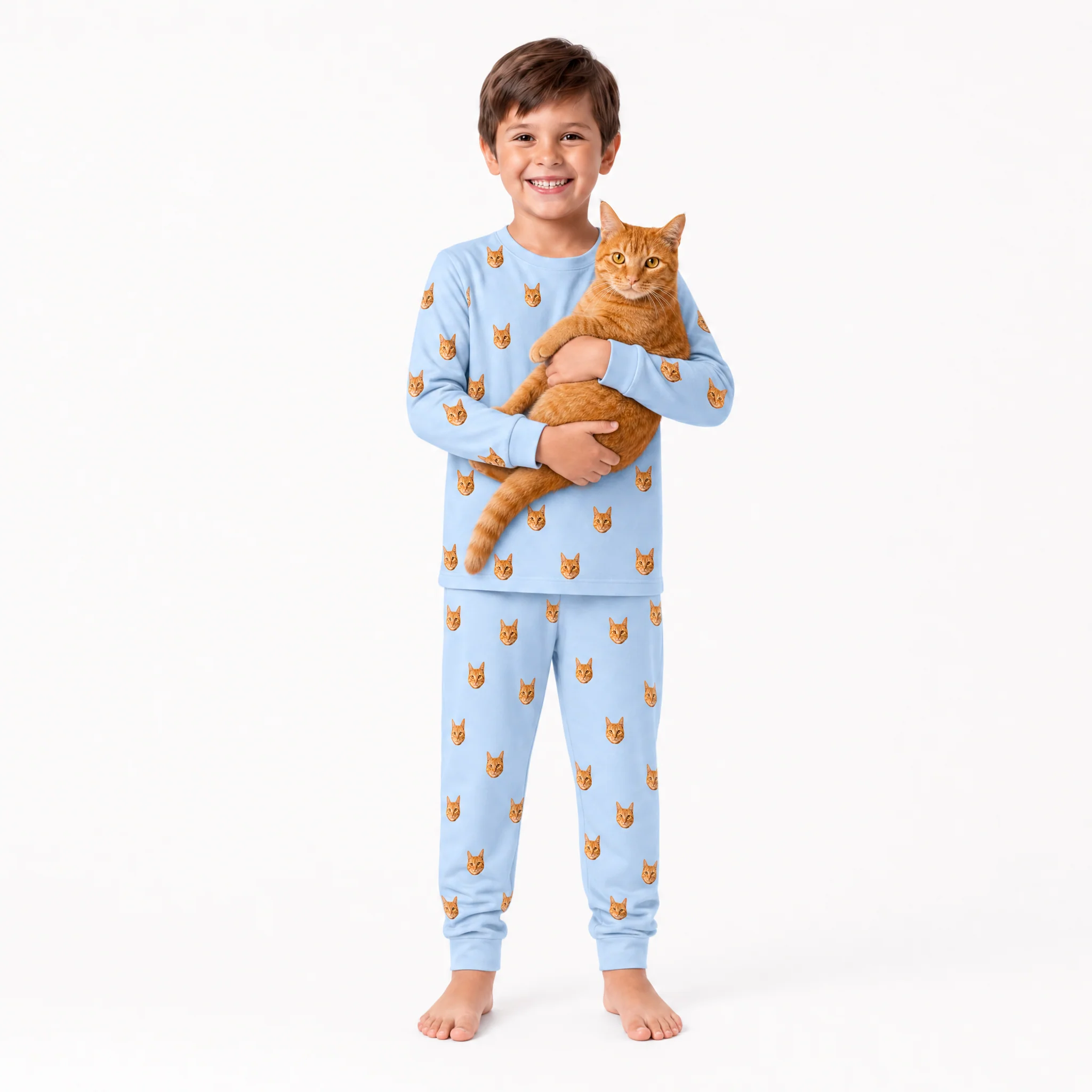 Kids Custom Pet Face Jogger Pajamas - Image 7