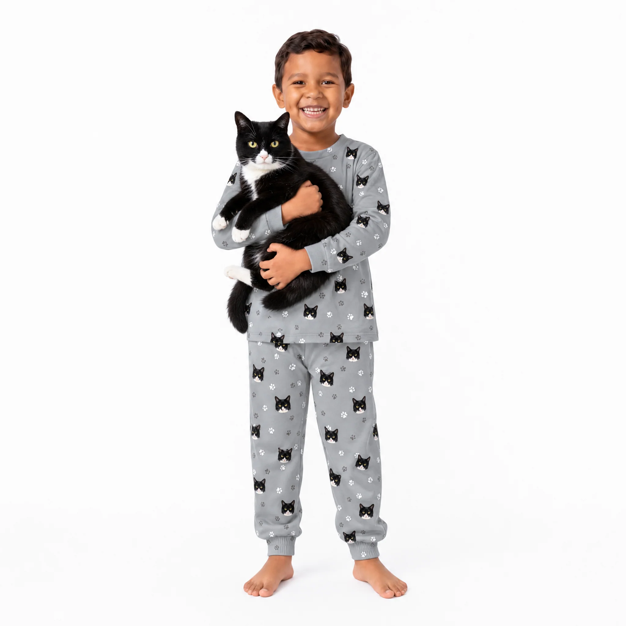 Kids Custom Pet Face Jogger Pajamas - Image 9