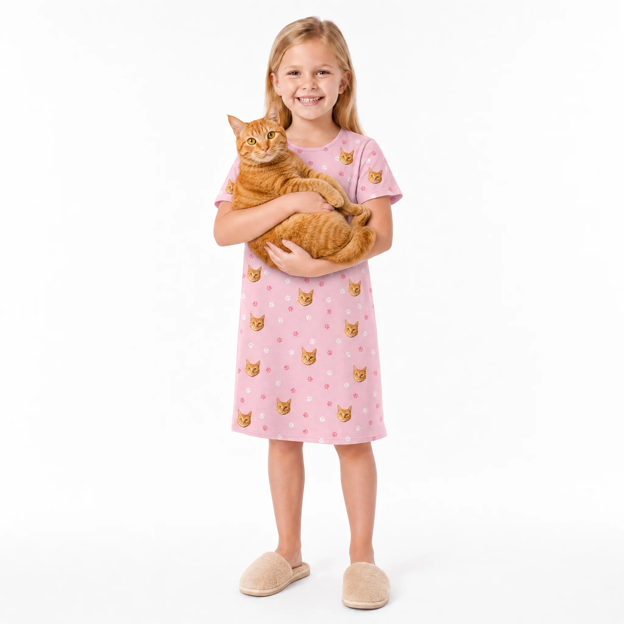 Kids Custom Pet Face Nightgowns - Image 4
