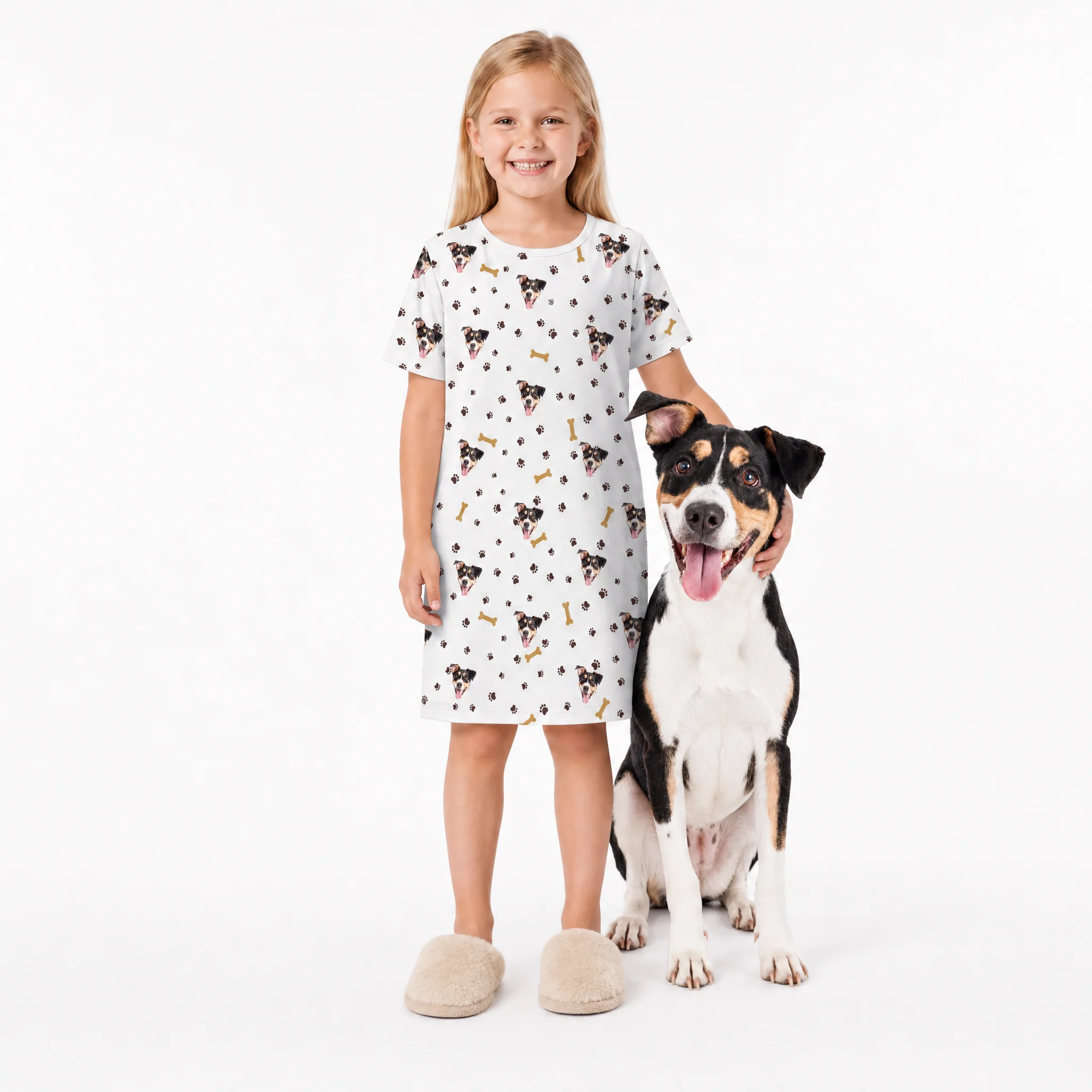 Kids Custom Pet Face Nightgowns - Image 6