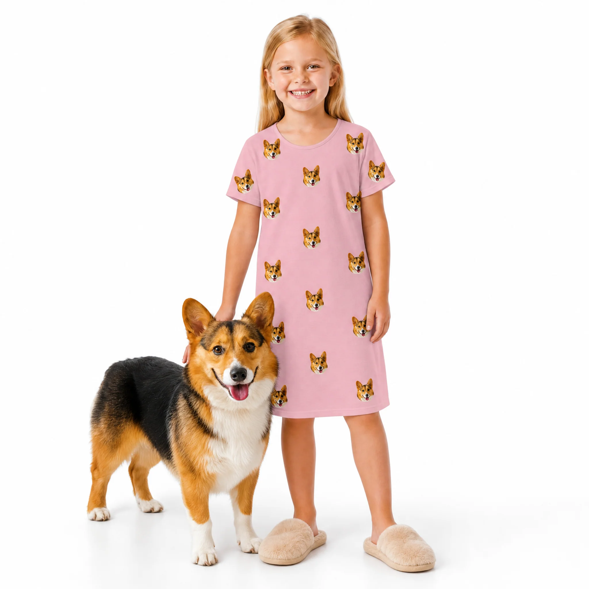 Kids Custom Pet Face Nightgowns - Image 8