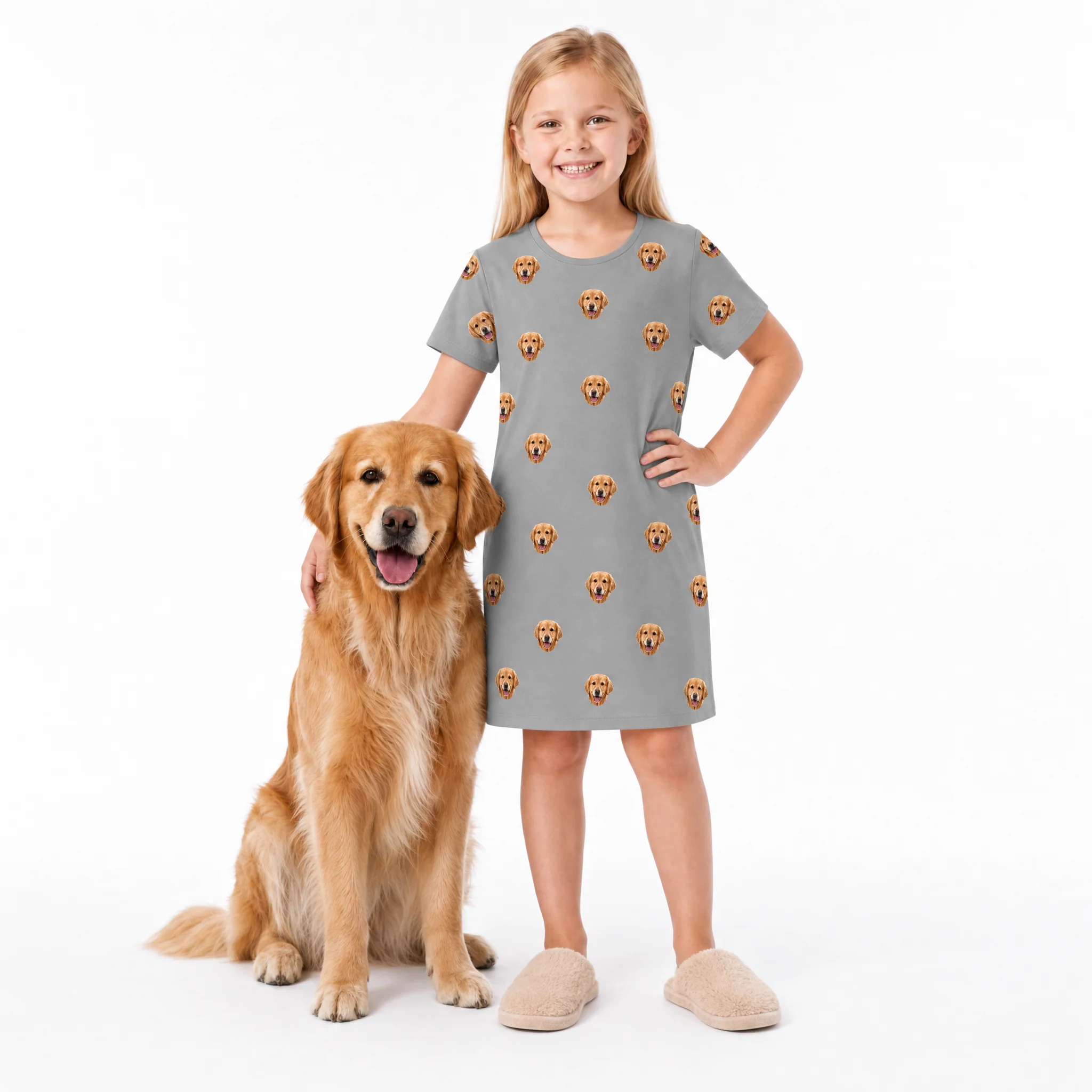 Kids Custom Pet Face Nightgowns - Image 10