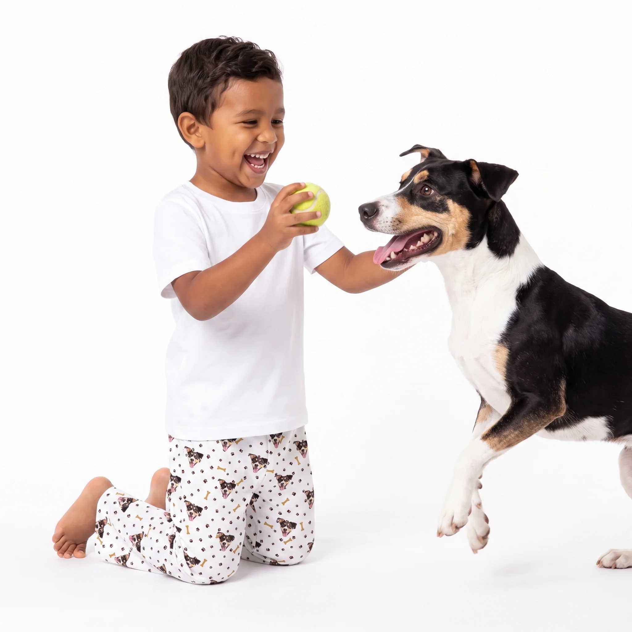Kids Custom Pet Face Pajama Pants - Paws and Bones - Image 3