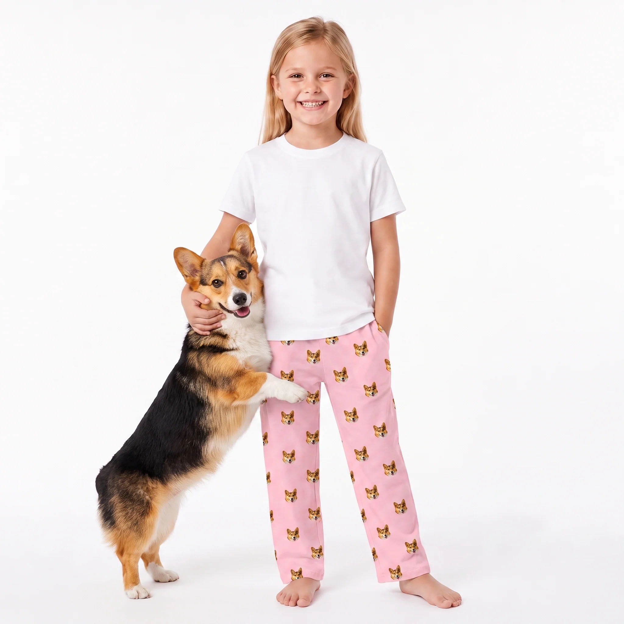 Kids Custom Pet Face Pajama Pants - Image 12