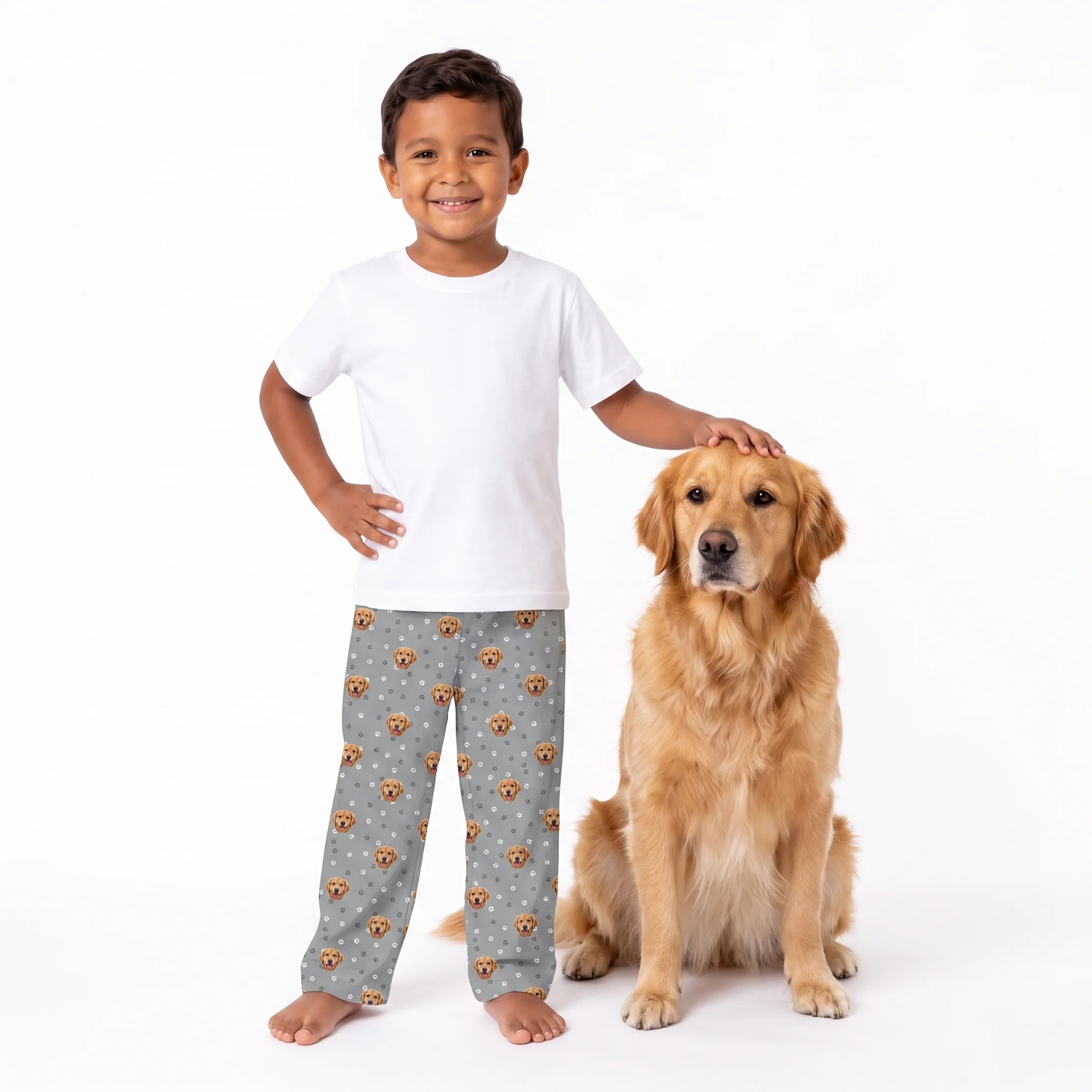 Kids Custom Pet Face Pajama Pants - Image 9