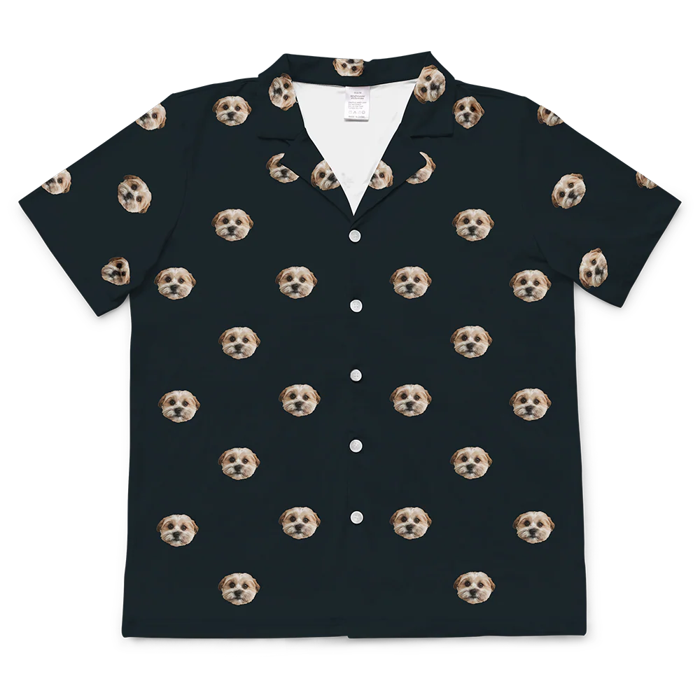 Kids Custom Pet Face Pajamas - Black - Image 11