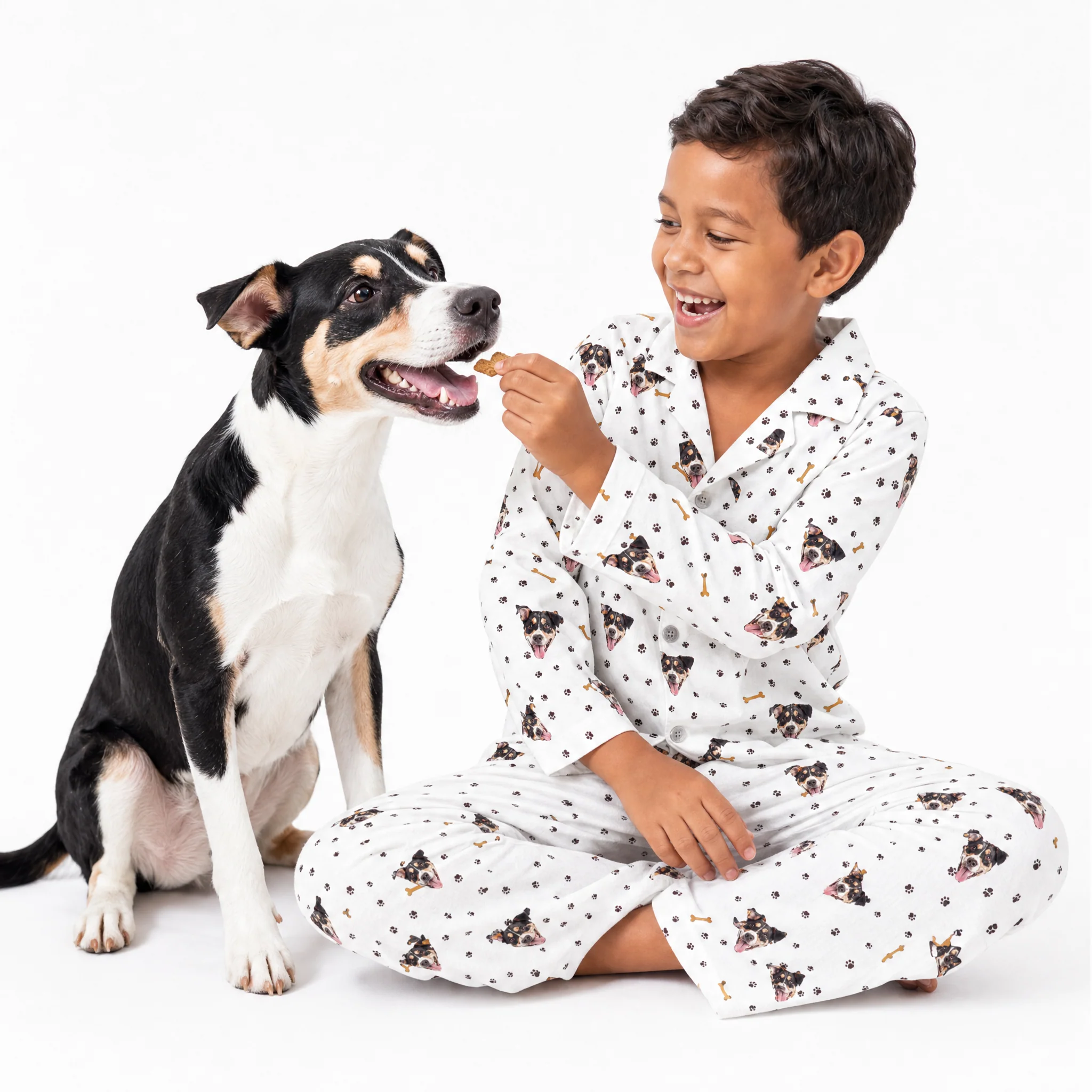 Kids Custom Pet Face Pajamas - Paws and Bones - Image 5
