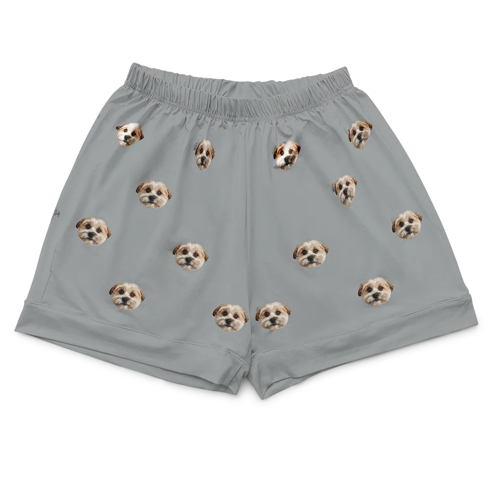 Kids Custom Pet Face Pajamas - Slate Gray - Image 12
