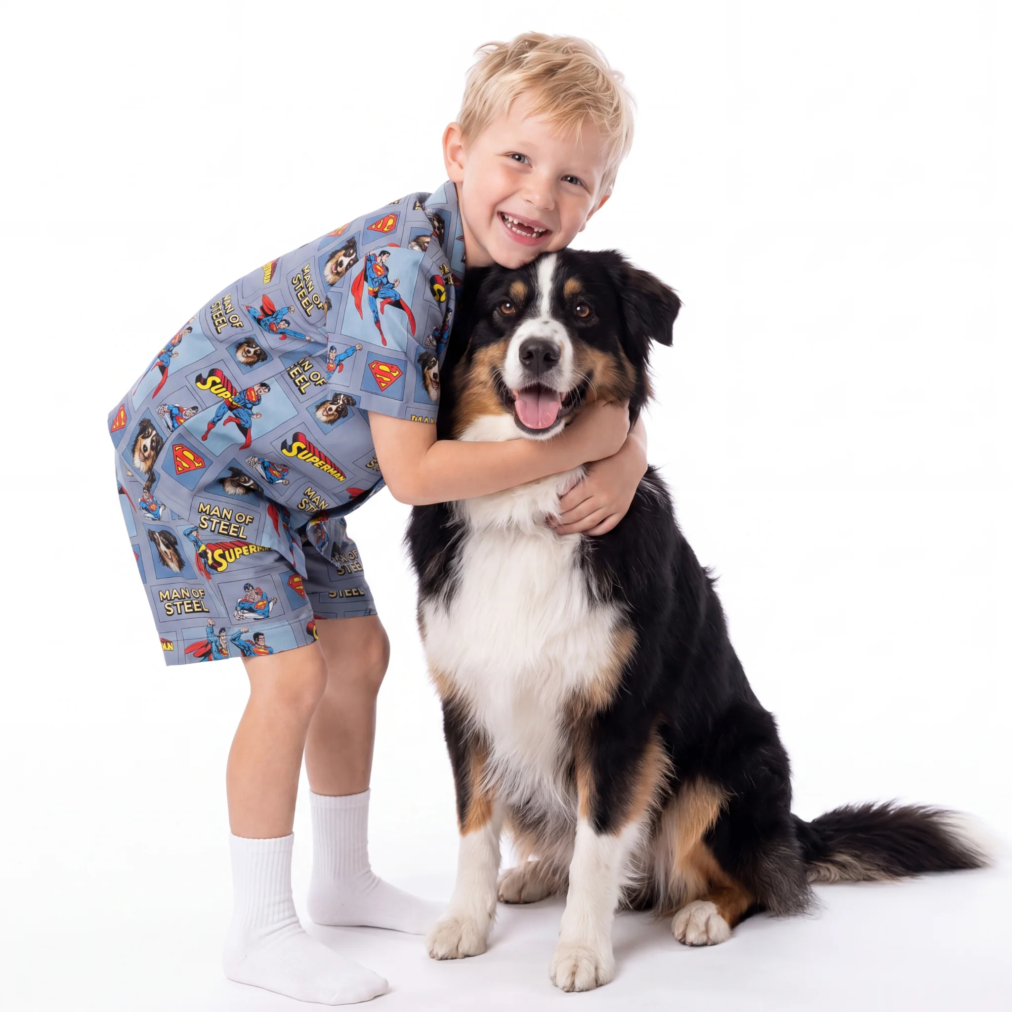 Kids Superman Pajamas with Your Pet's Face - Image 4
