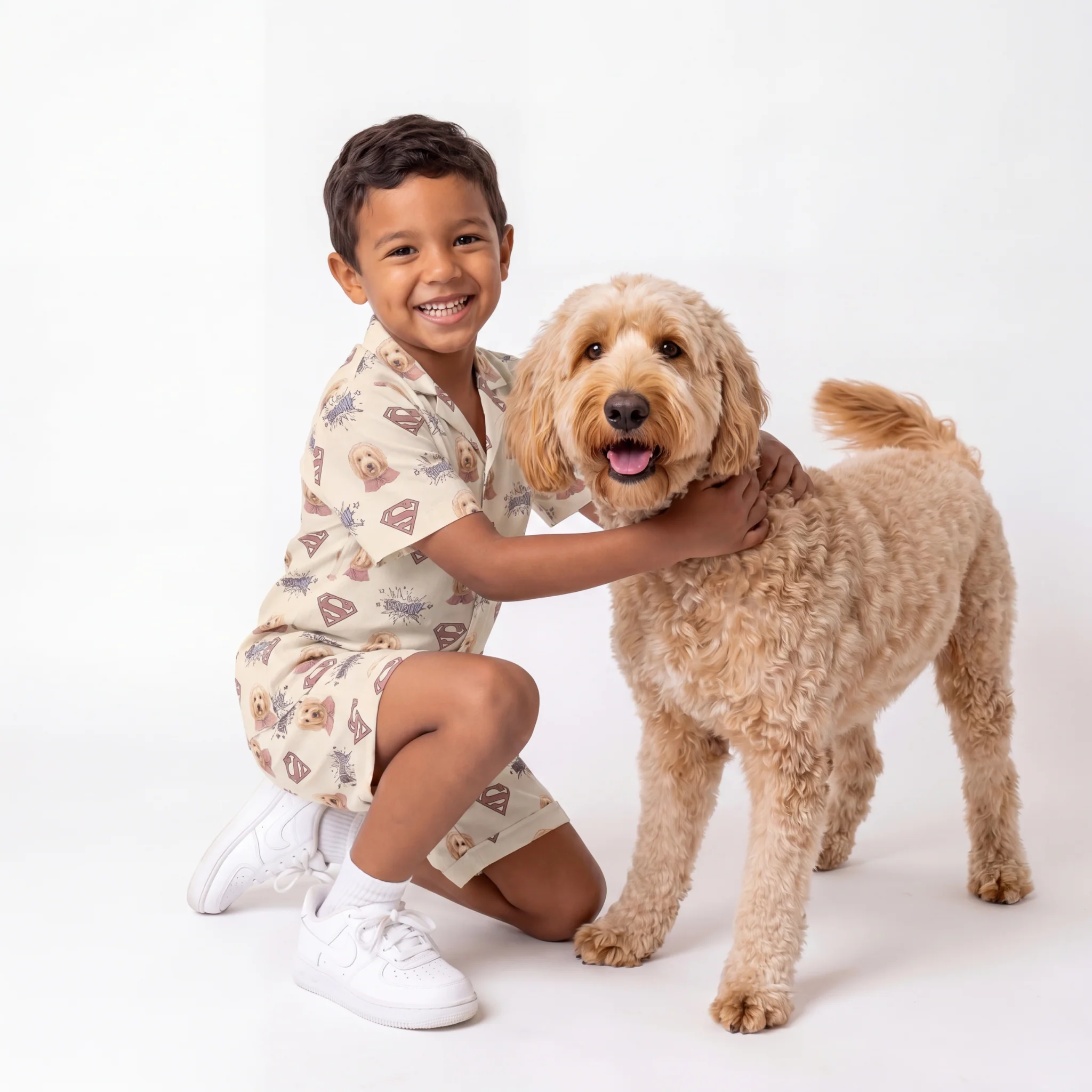 Kids Superman Pajamas with Your Pet's Face - Image 5