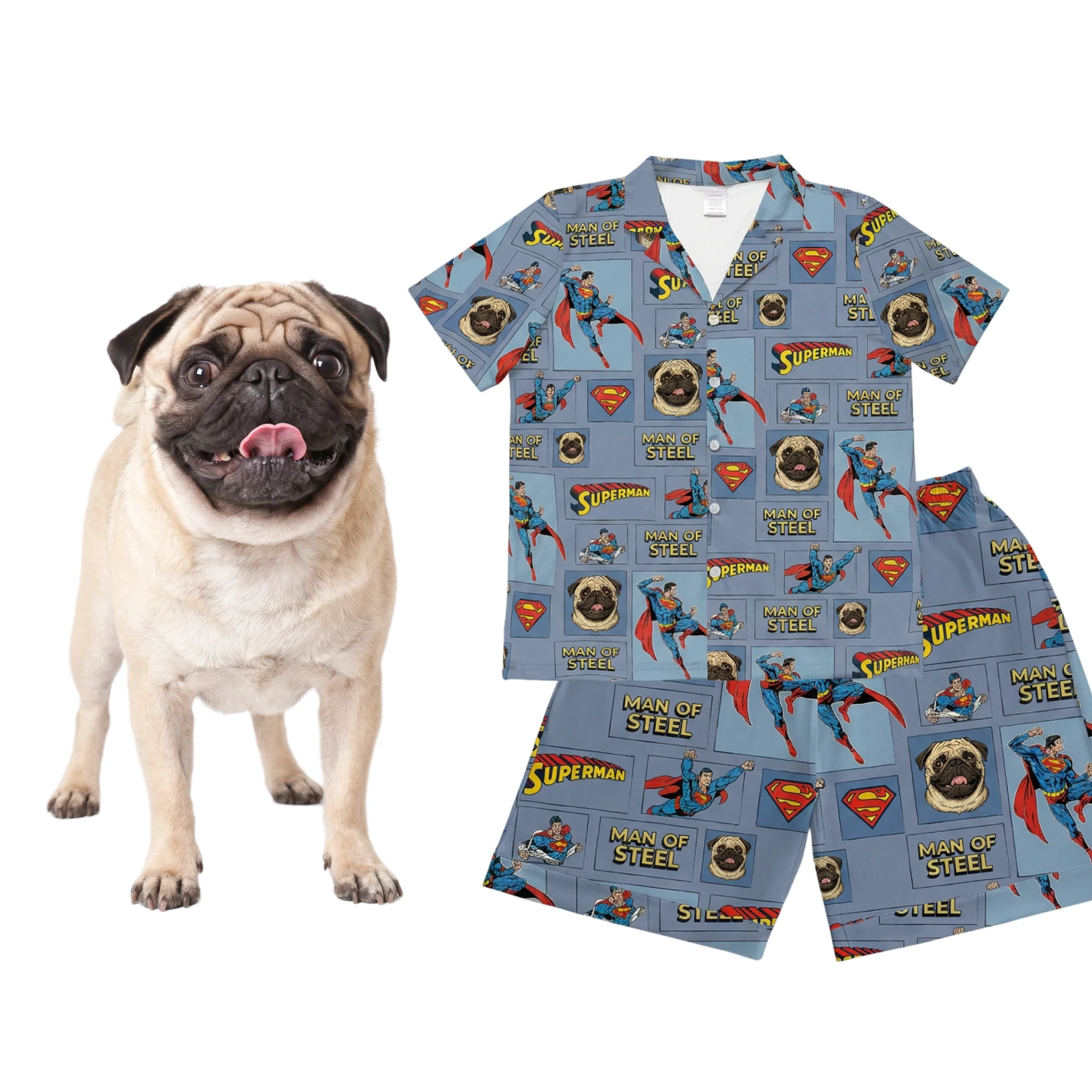 Kids Superman Pajamas with Your Pet's Face - Image 7
