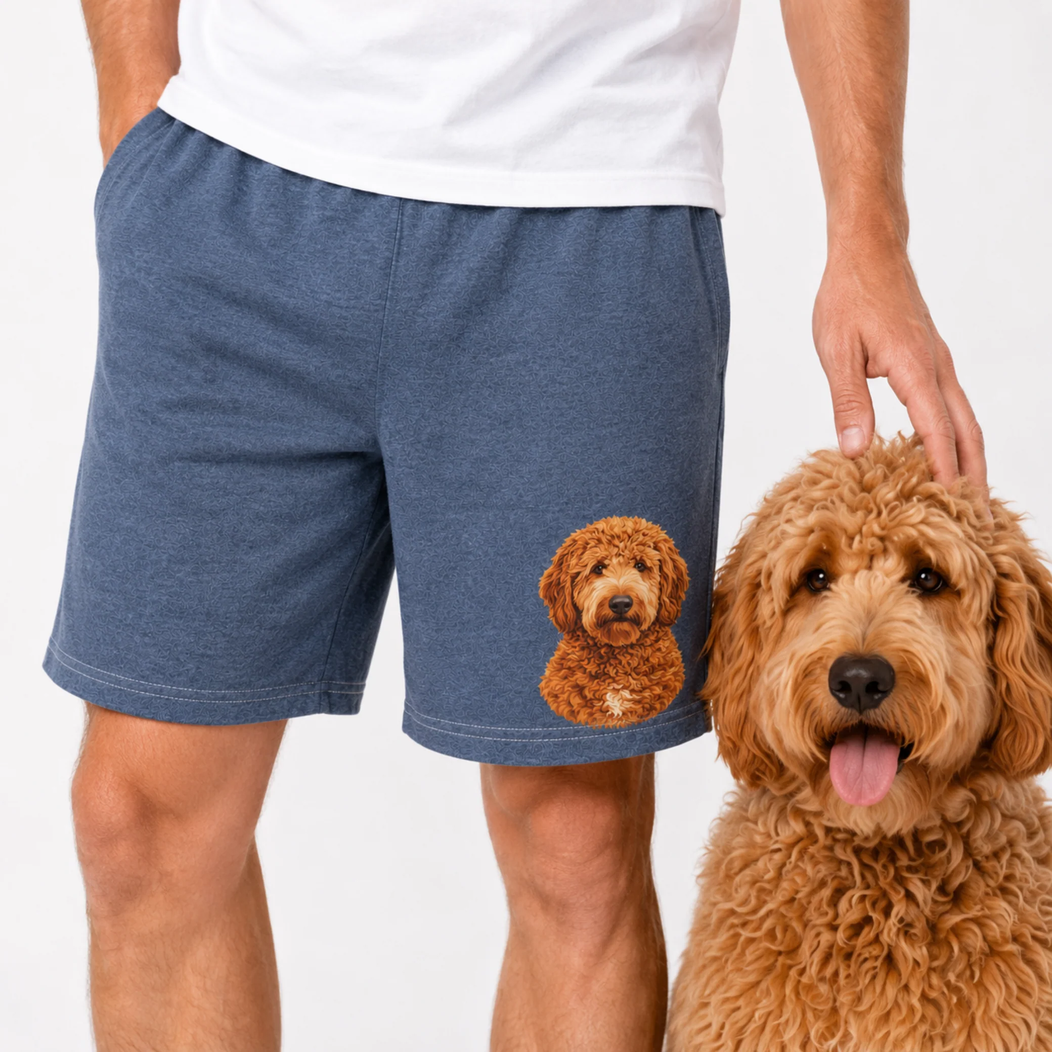 Men's Custom Lounge Shorts with Your Pet's Face - Image 12