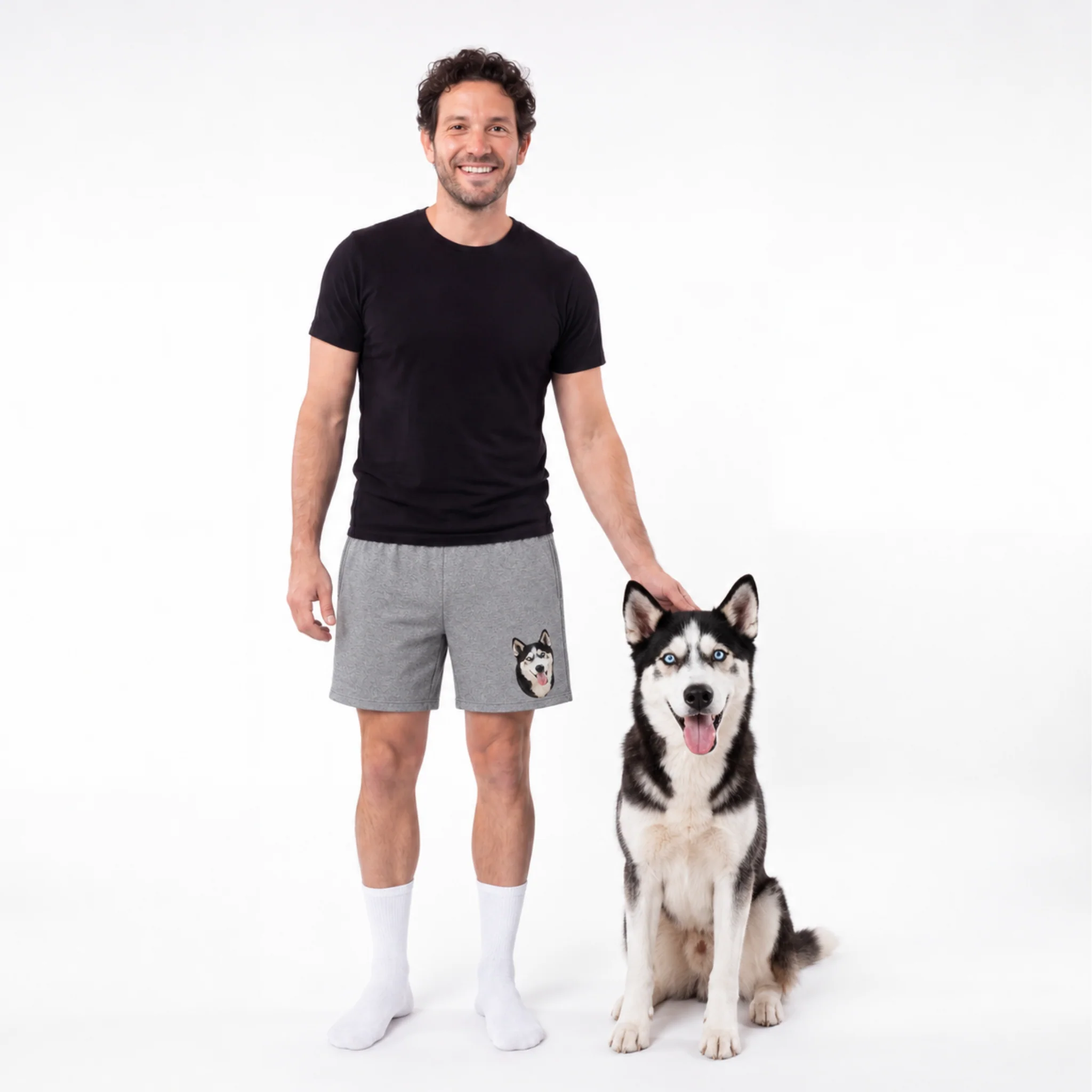 Men's Custom Lounge Shorts with Your Pet's Face - Image 5