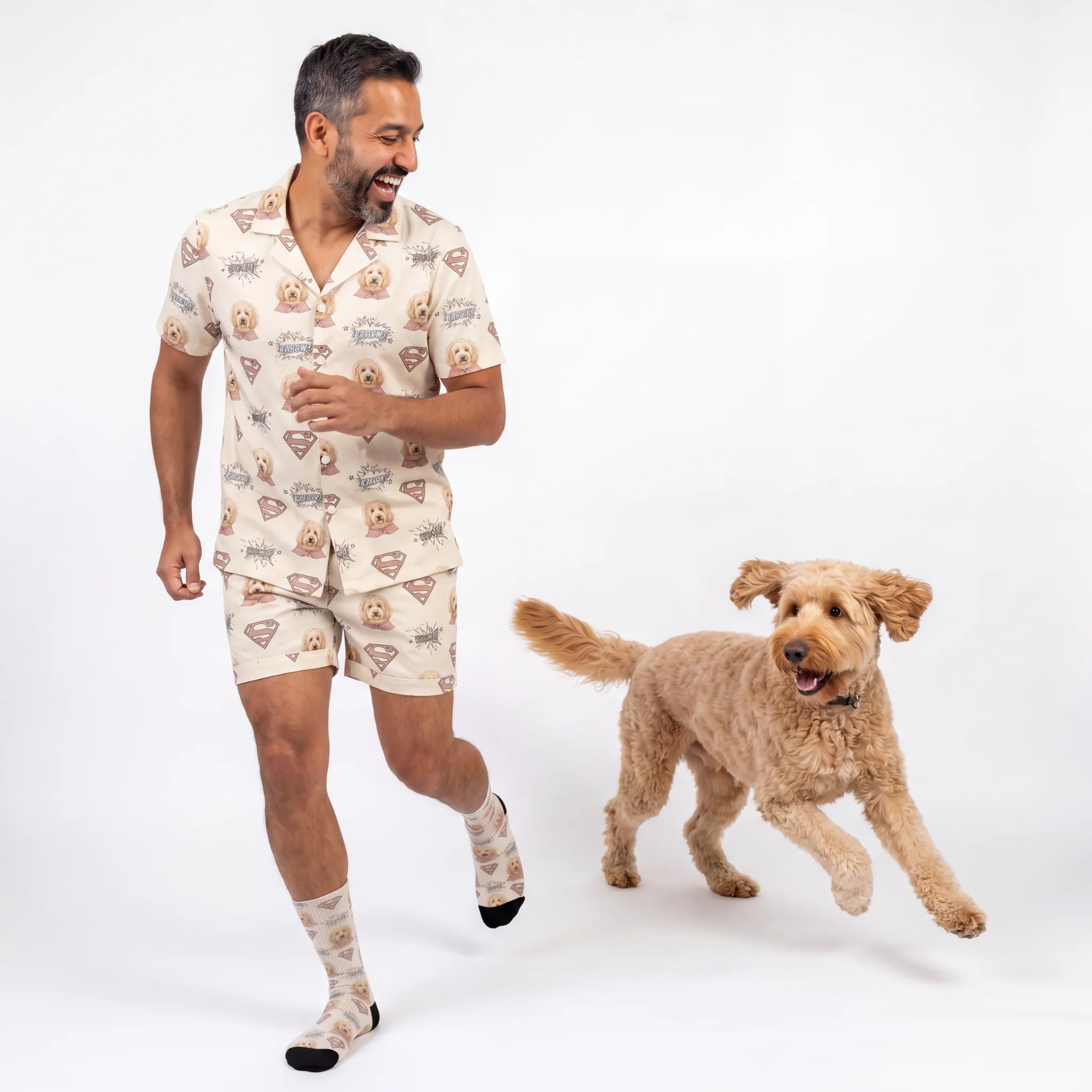 Superman Pajamas with Your Pet's Face - Superman Sketch - Image 4