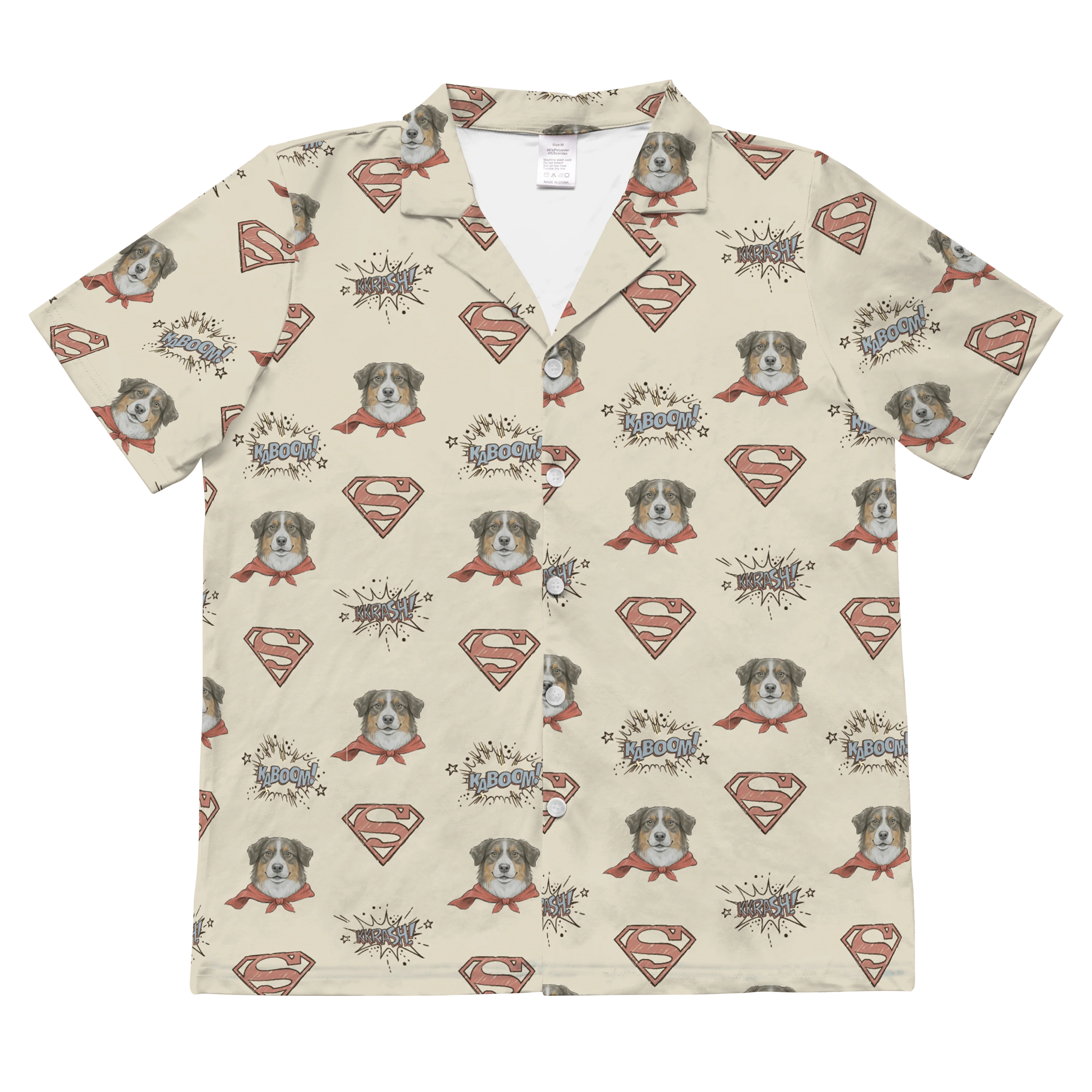 Superman Pajamas with Your Pet's Face - Superman Sketch - Image 5