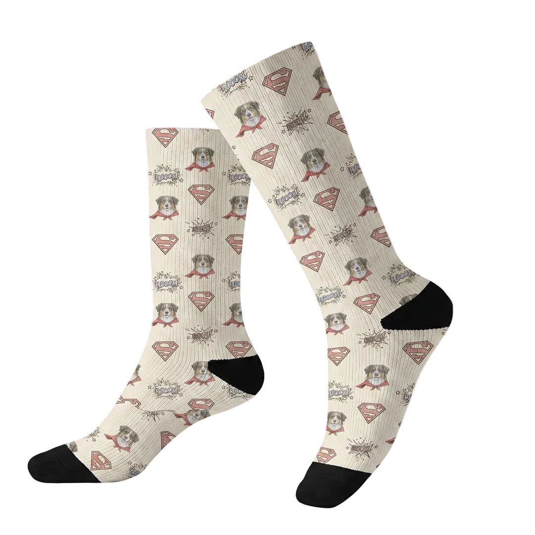 Superman Socks with Your Pet's Face - Image 4
