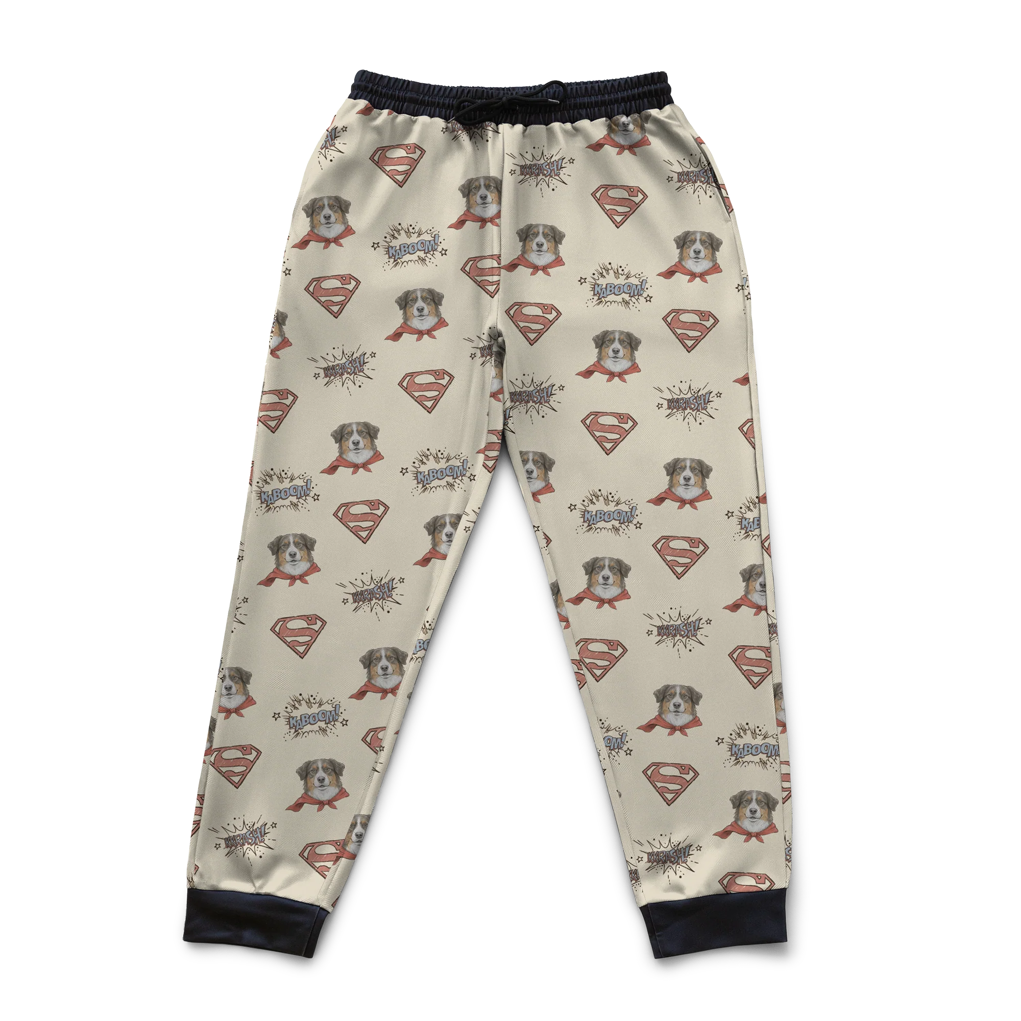 Superman Sweatpants with Your Pet’s Face - Image 6