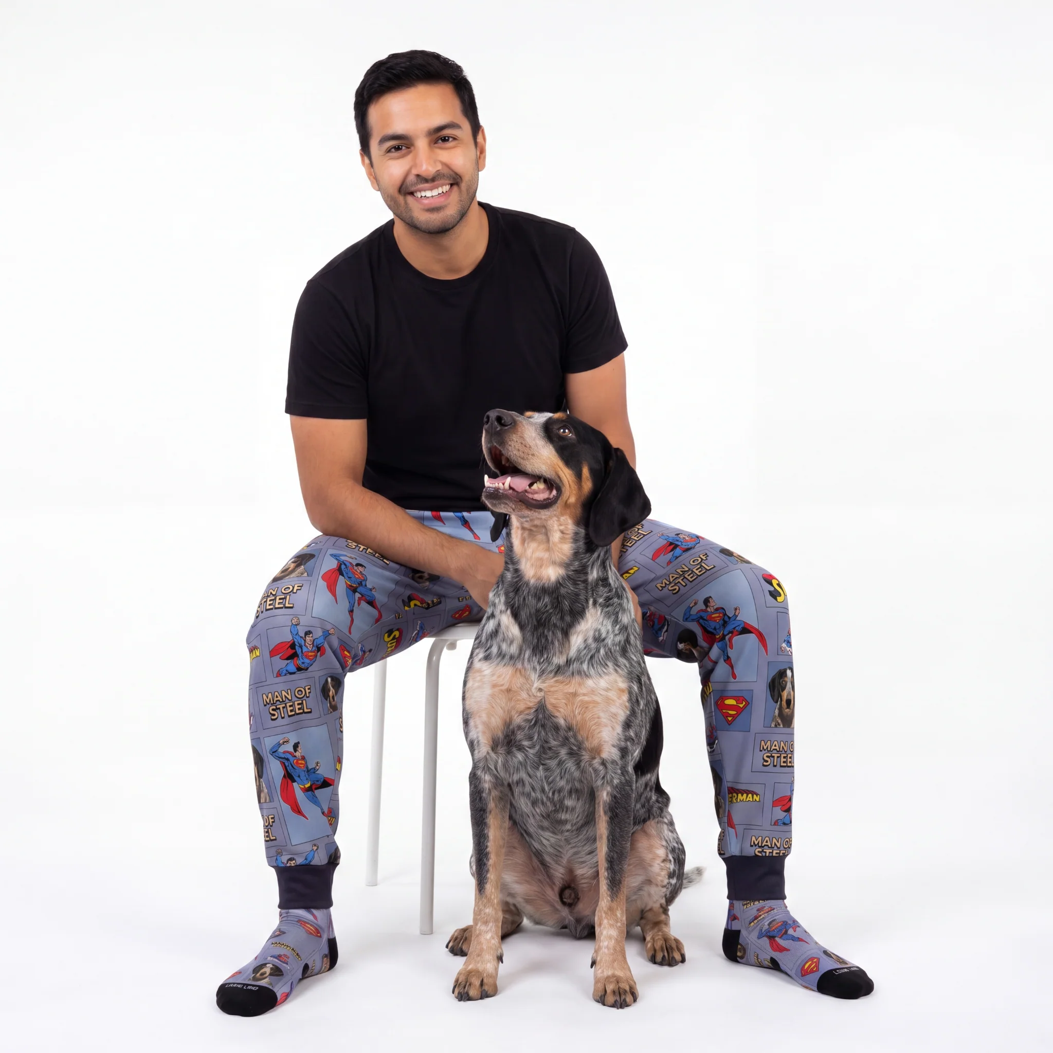 Superman Sweatpants with Your Pet’s Face - Man Of Steel - Image 3