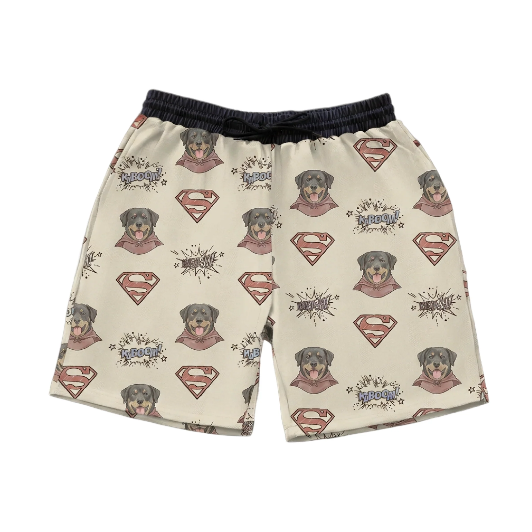 Superman Sweatshorts with Your Pet’s Face - Image 5