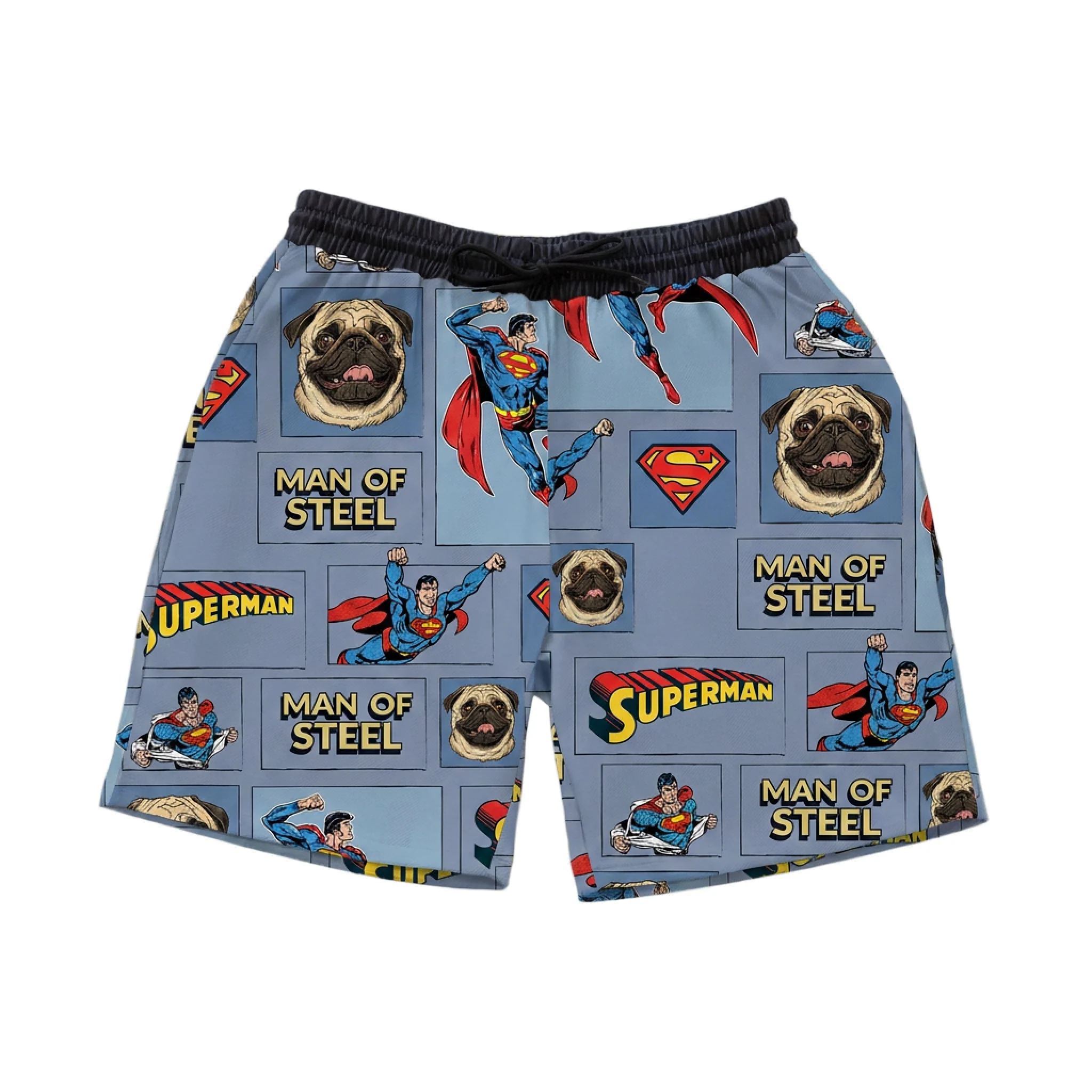 Superman Sweatshorts with Your Pet’s Face - Man Of Steel - Image 2