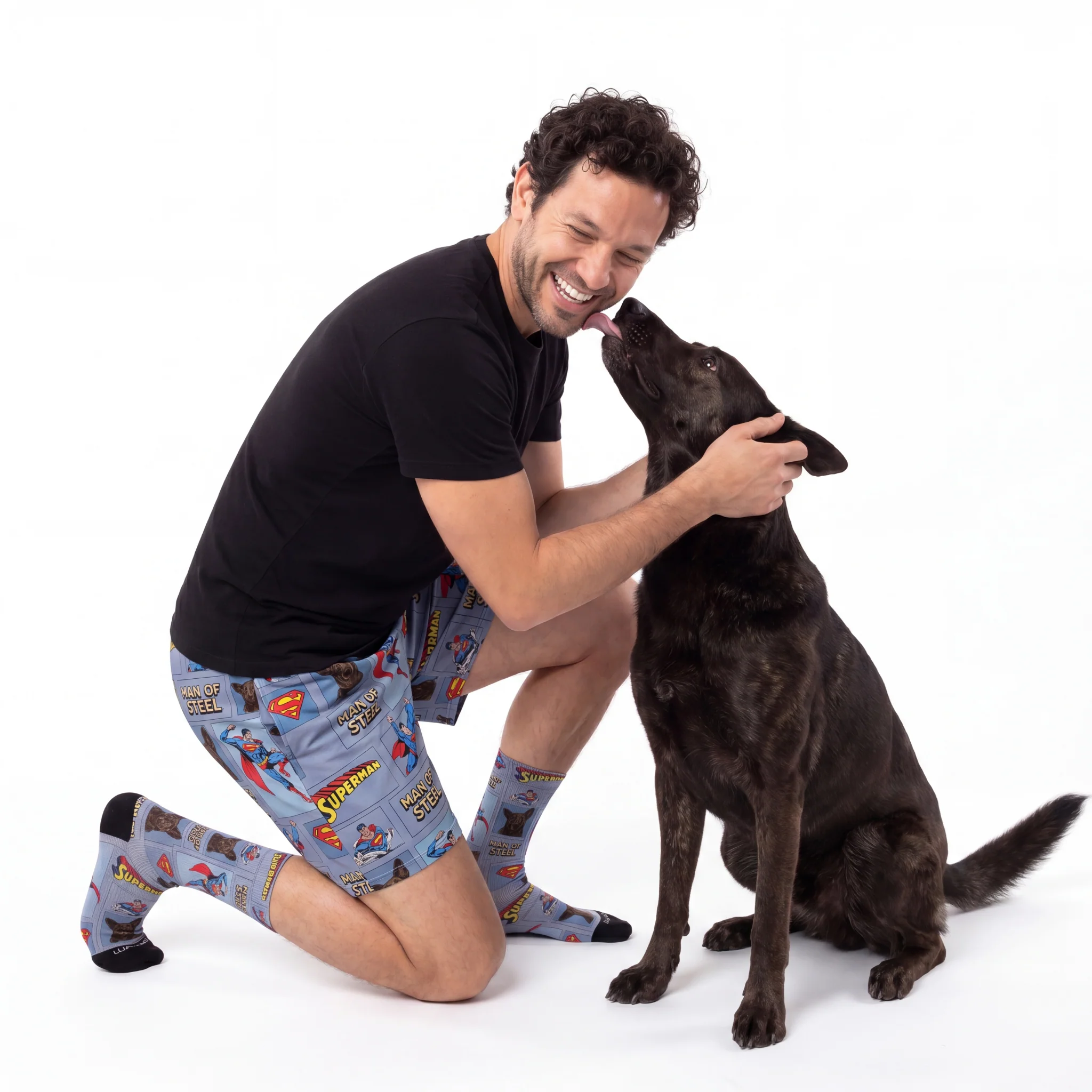 Superman Sweatshorts with Your Pet’s Face - Man Of Steel - Image 3
