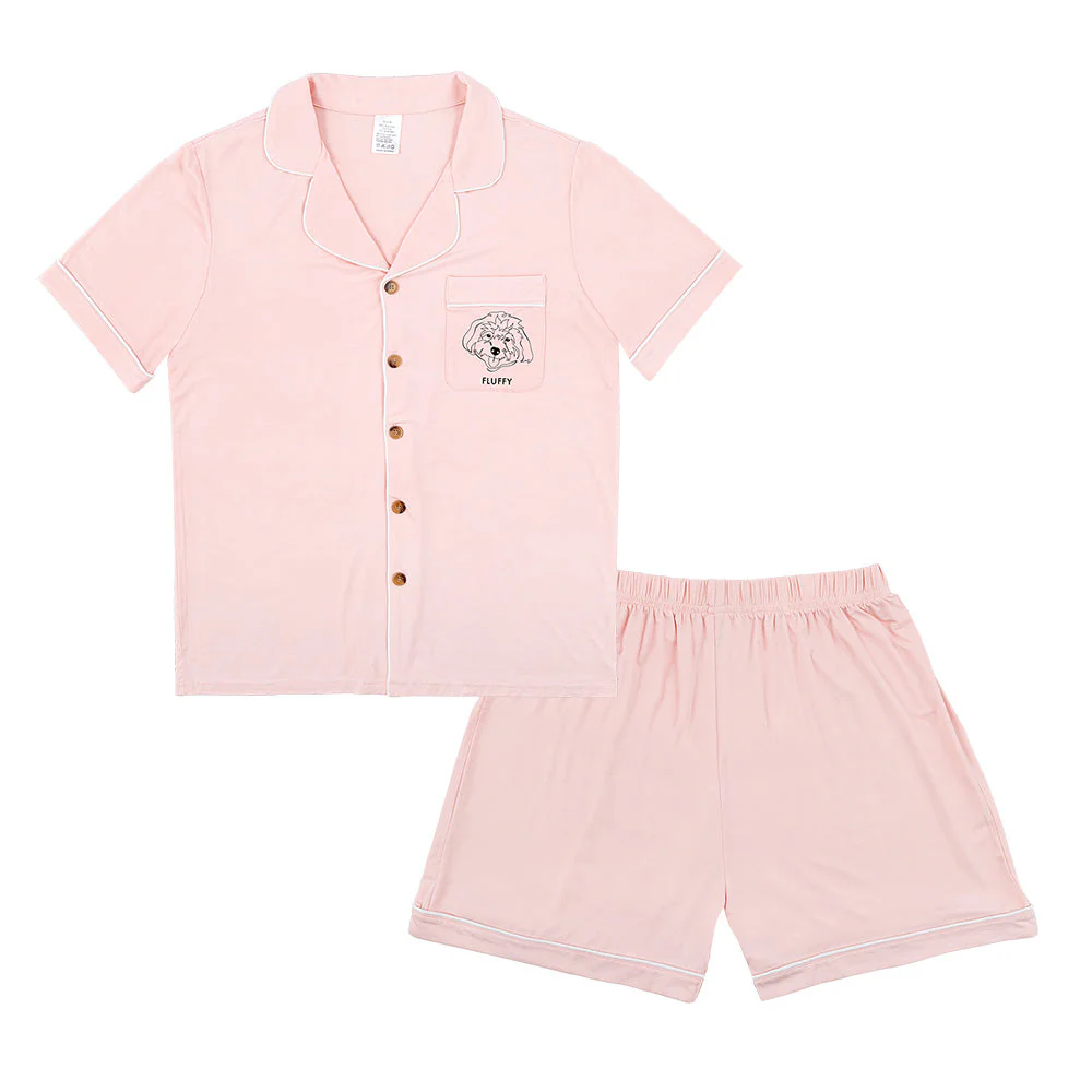Premium Women's Bamboo Custom Pet Face Pajamas - Image 12